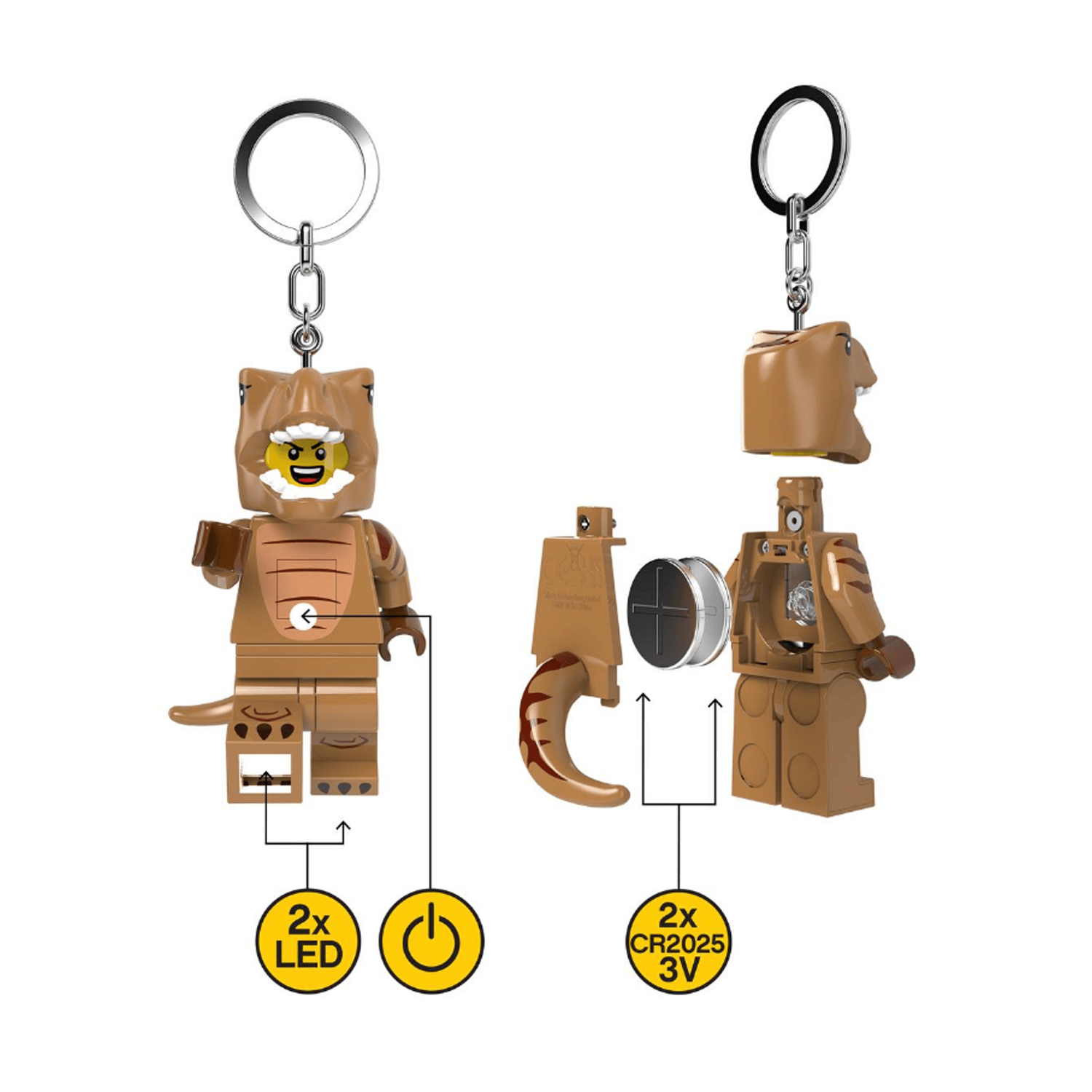 LEGO Minigigures T. Rex Costume Fan Keychain Light