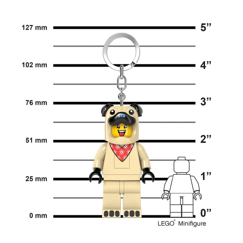 LEGO MINIFIGURES Pug Costume Guy Keychain Light