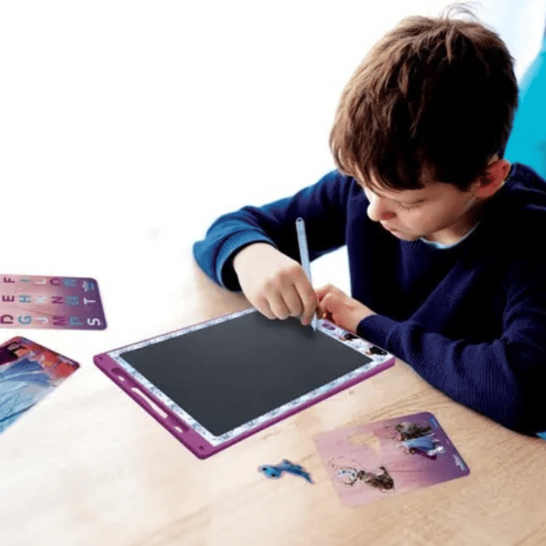 Lexibook CRT10 Series Educational Multicolor E-ink Drawing Tablet | 28cm With Stencils