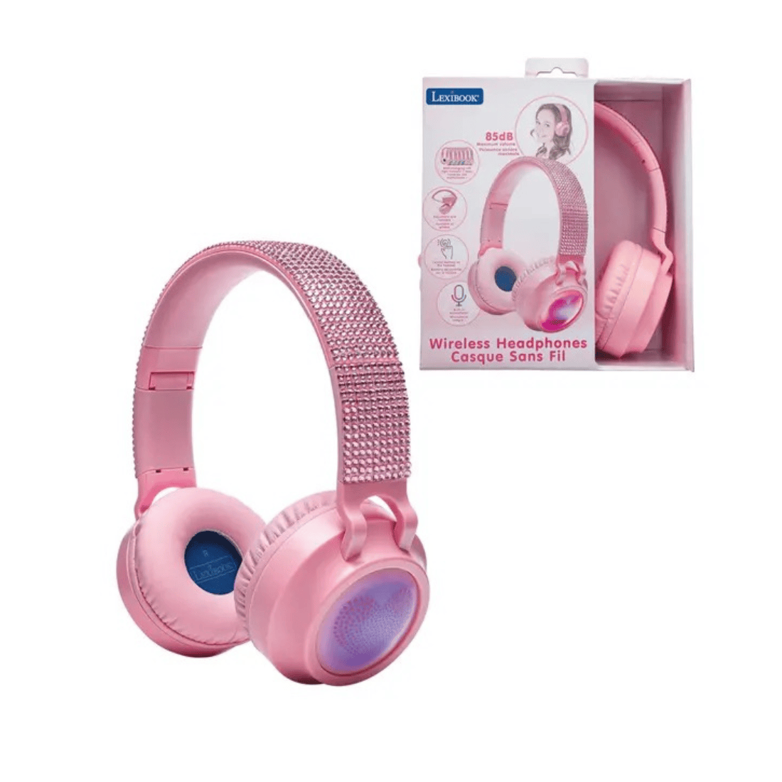 Lexibook HPBT015 Series Bluetooth And Wired Foldable Headphones with Safe Volume Limitation