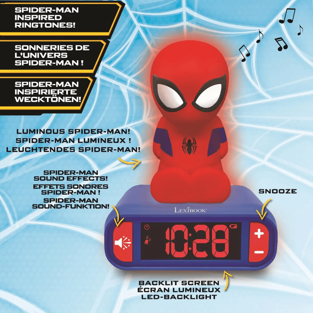 Lexibook RL800 Series Alarm Clock With 3D Figurine Night Light