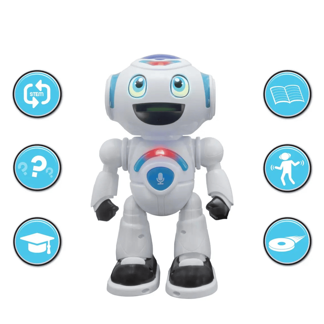 Lexibook POWERMAN MASTER Programmable Robot with Quiz, Music, Games, Disc Launcher & Remote Control