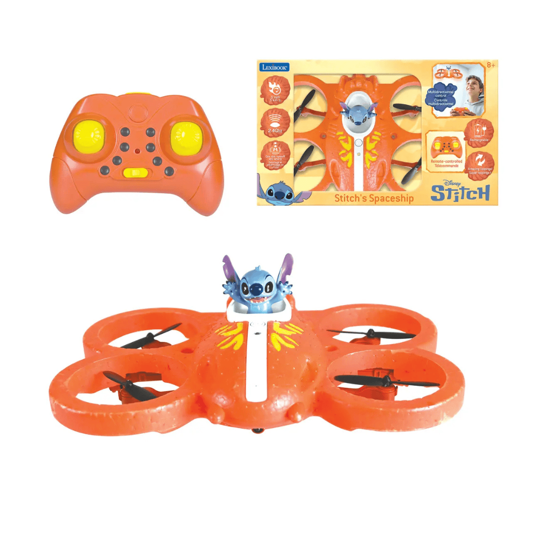 Lexibook Disney Stitch RC Flying Spaceship