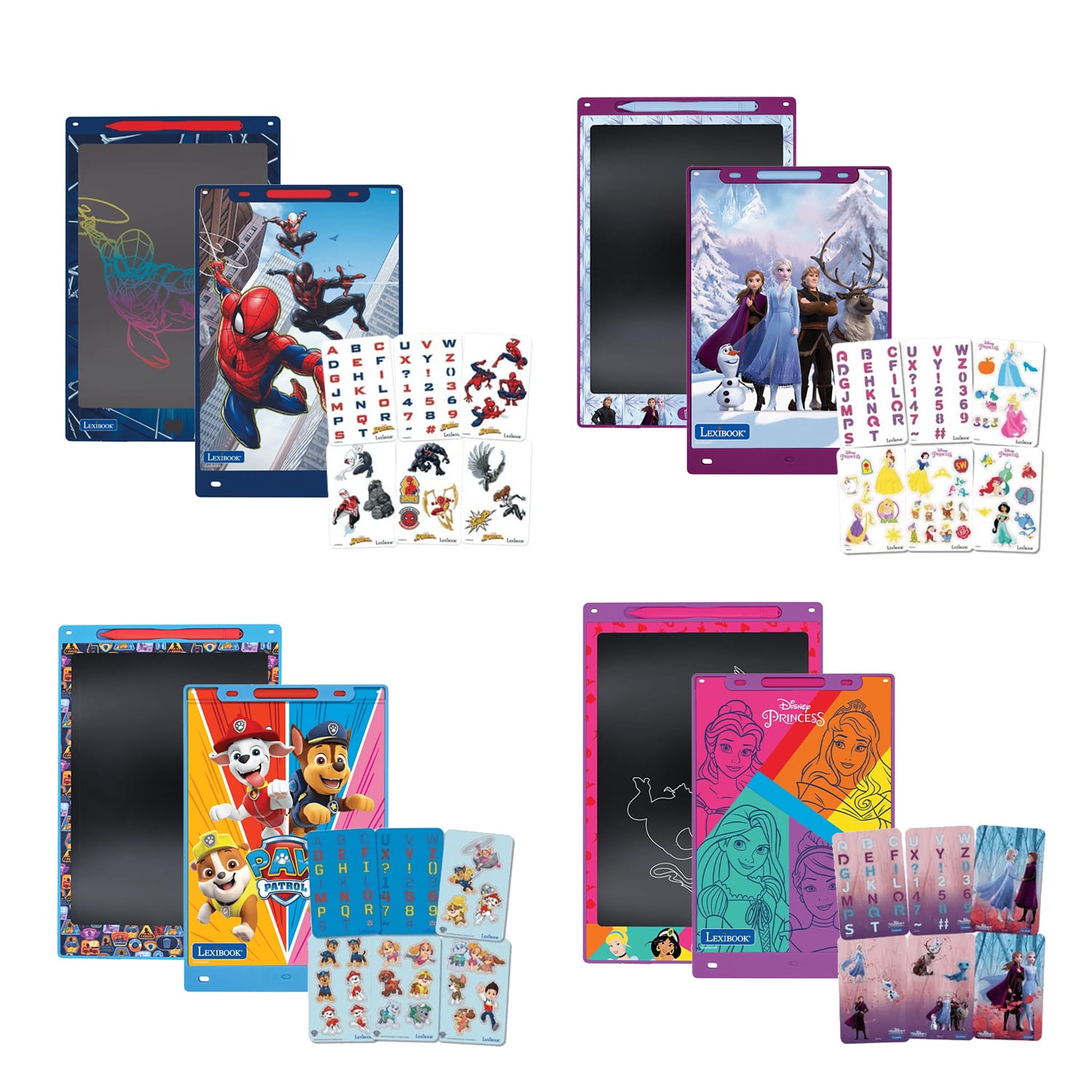 Lexibook CRT10 Series Educational Multicolor E-ink Drawing Tablet | 28cm With Stencils