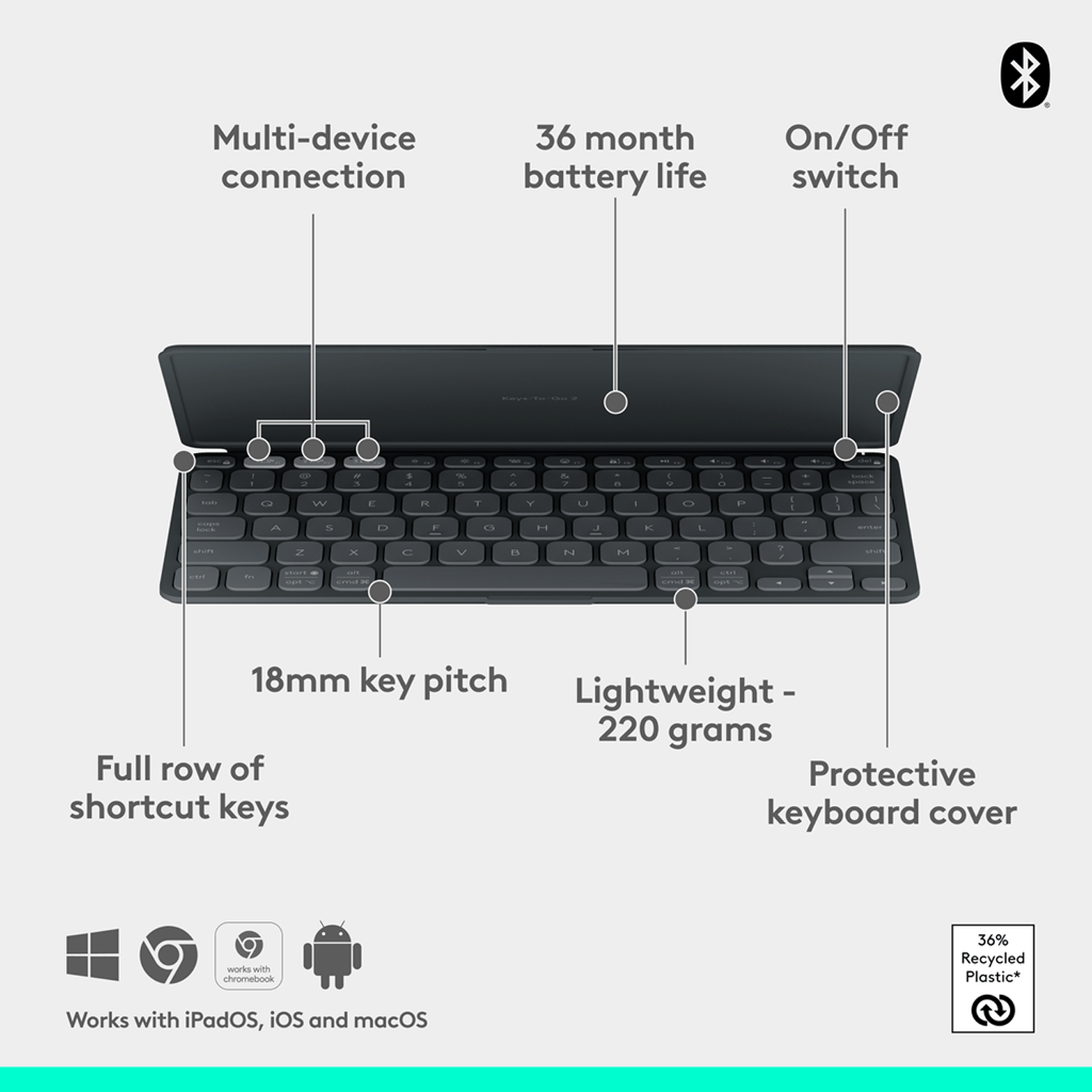 Logitech Keys To Go 2 Tablet Keyboard