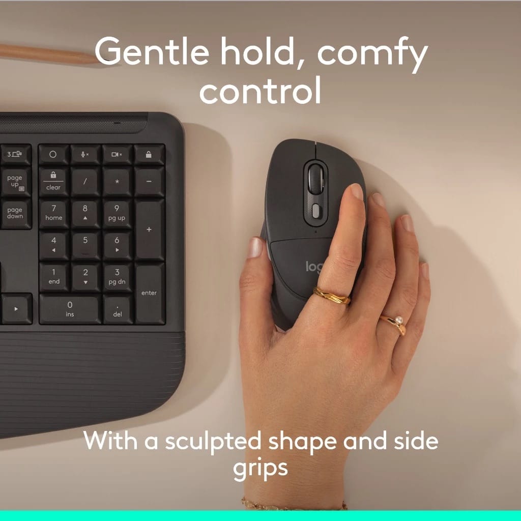 Logitech Signature Comfort Plus M850 L | Wireless Bluetooth Mouse With Palm Cushion For Enhanced Comfort