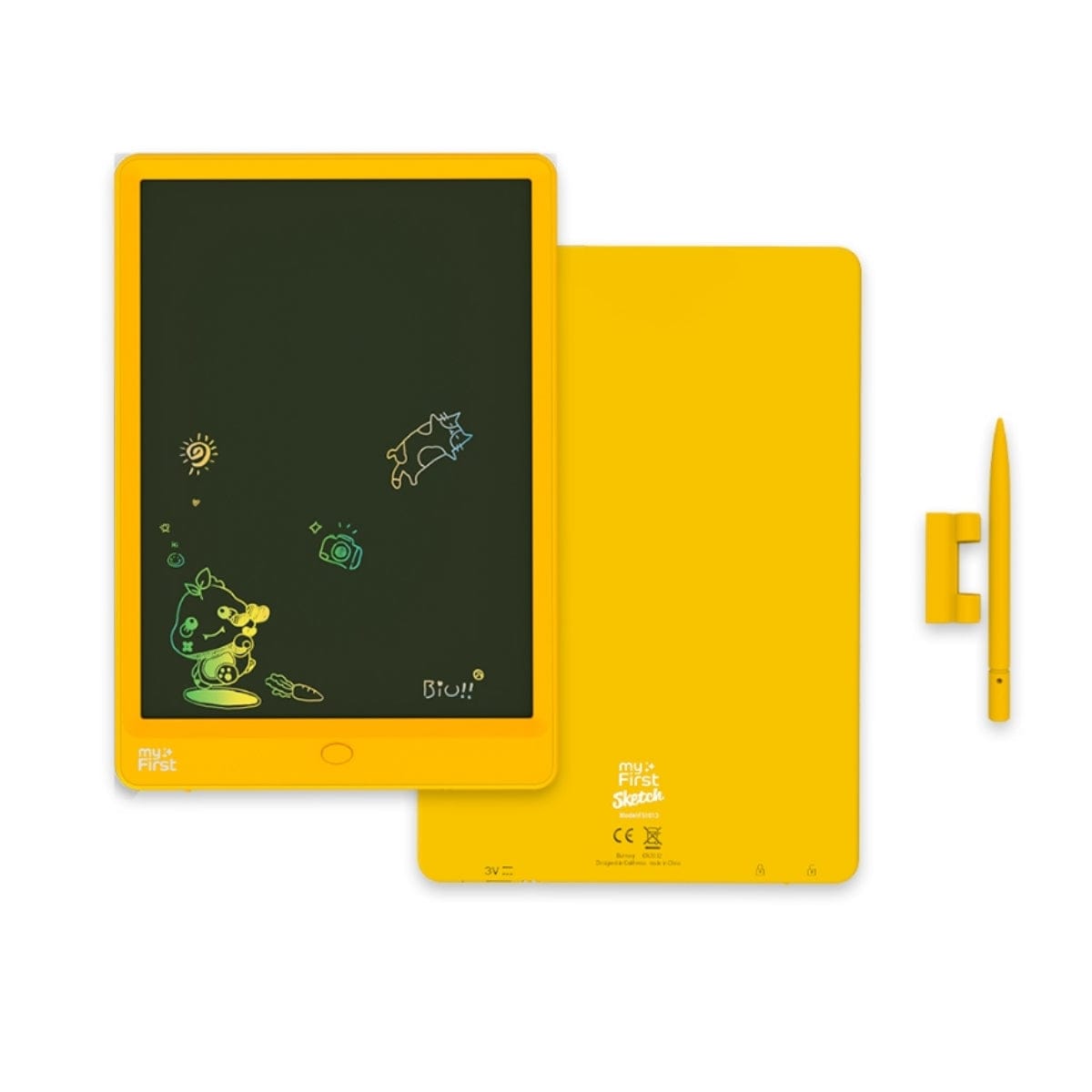 MyFirst Sketch 3 Yellow Drawing Board for Kids Sketching Art Pad Tablets LCD Writing Pad Learning Toy