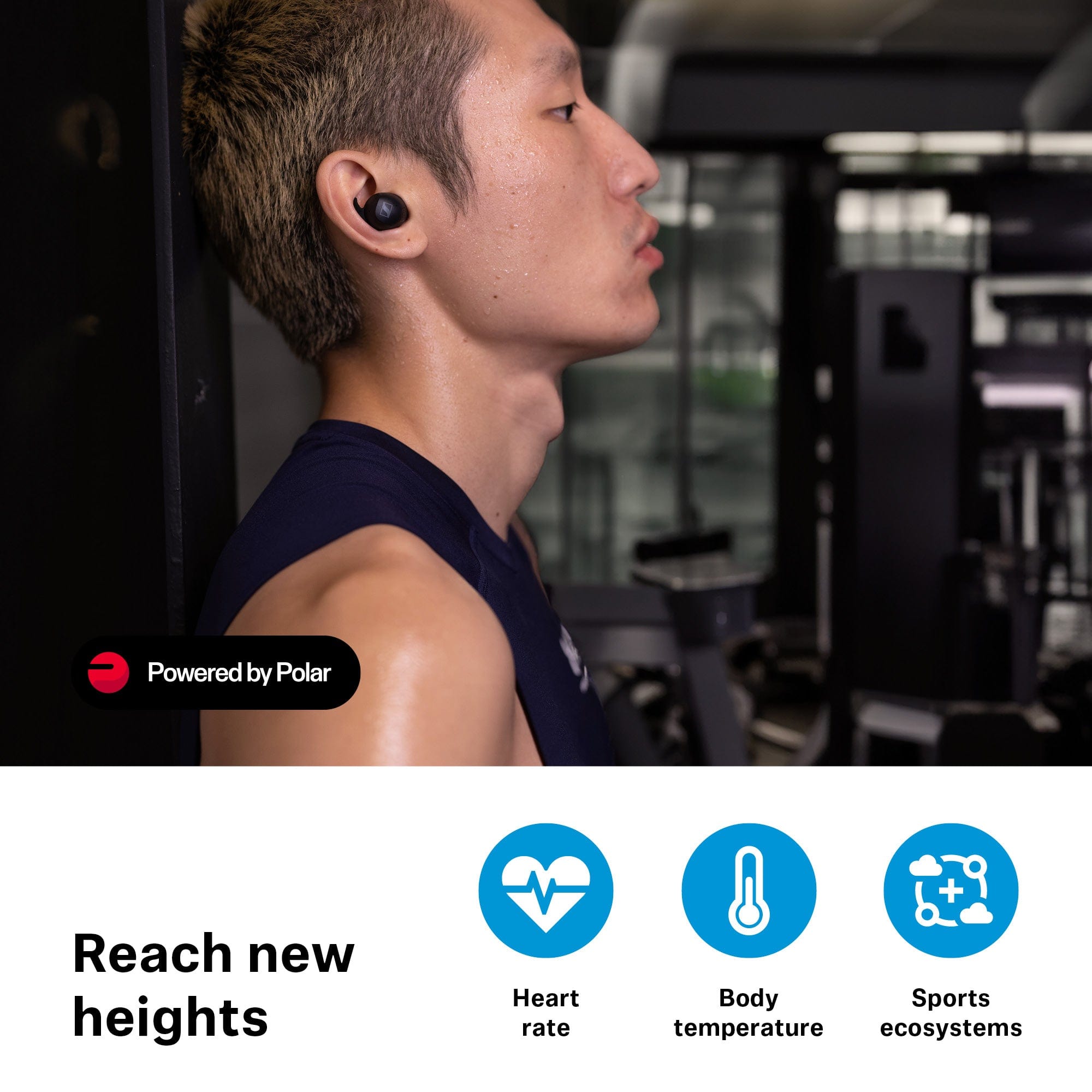 Sennheiser Momentum Sport Earbuds with Fitness Tracker for Heart Rate and Body Temperature