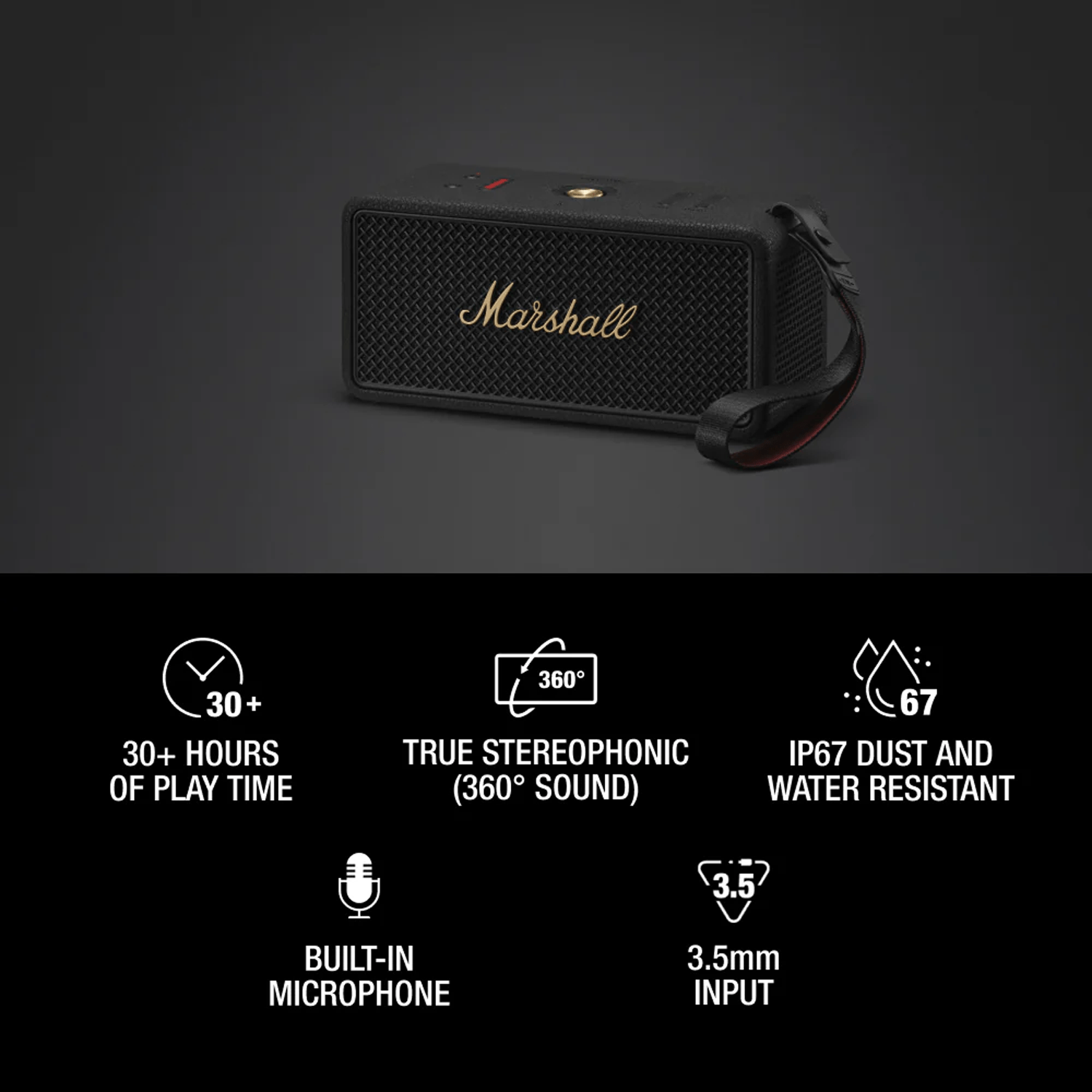 Marshall Middleton II Portable Bluetooth Speaker