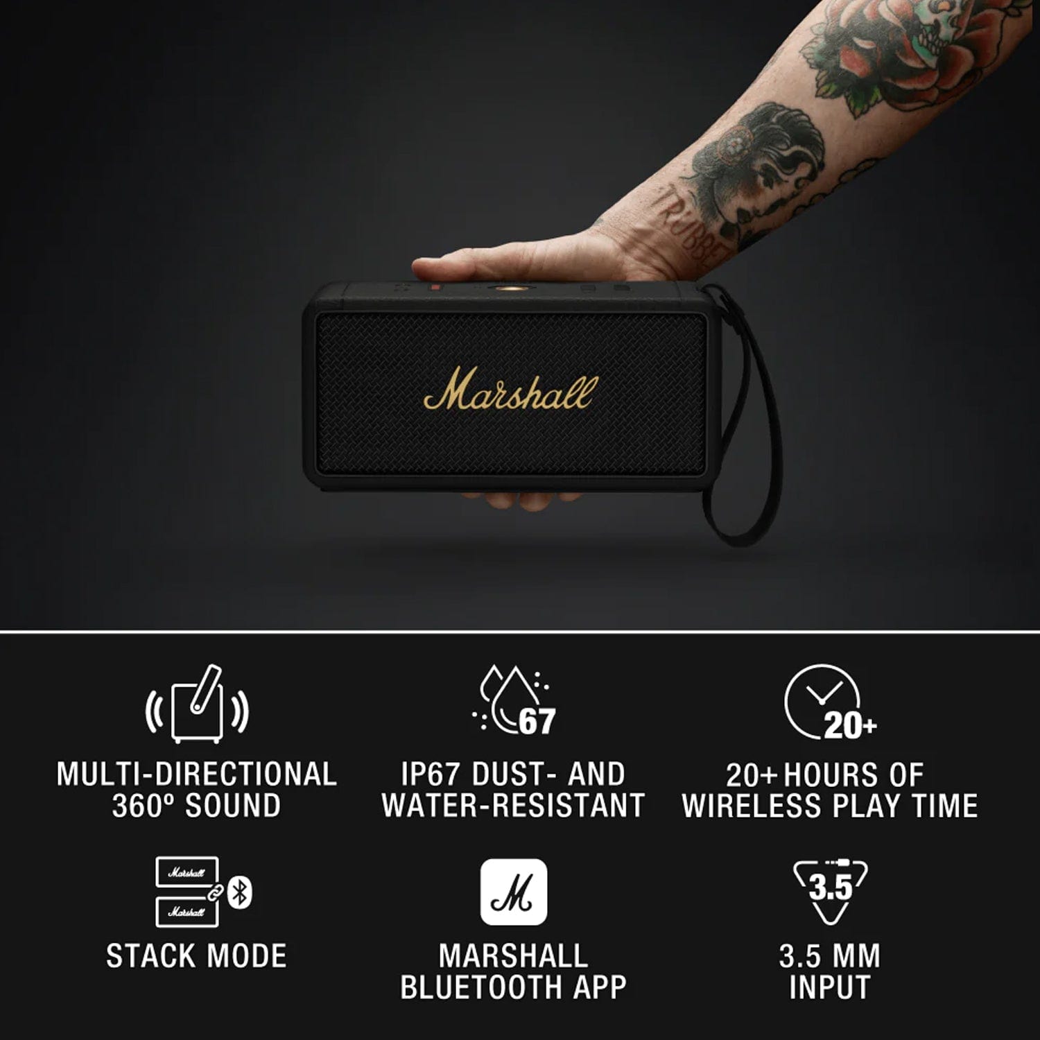 Marshall Middleton Portable Bluetooth Speakers