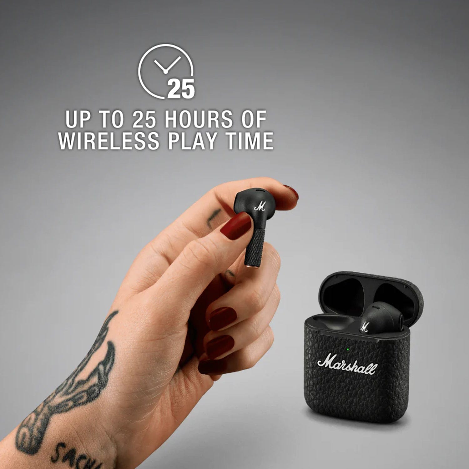Marshall Minor III Bluetooth Earbuds with 25-hours Wireless Playtime