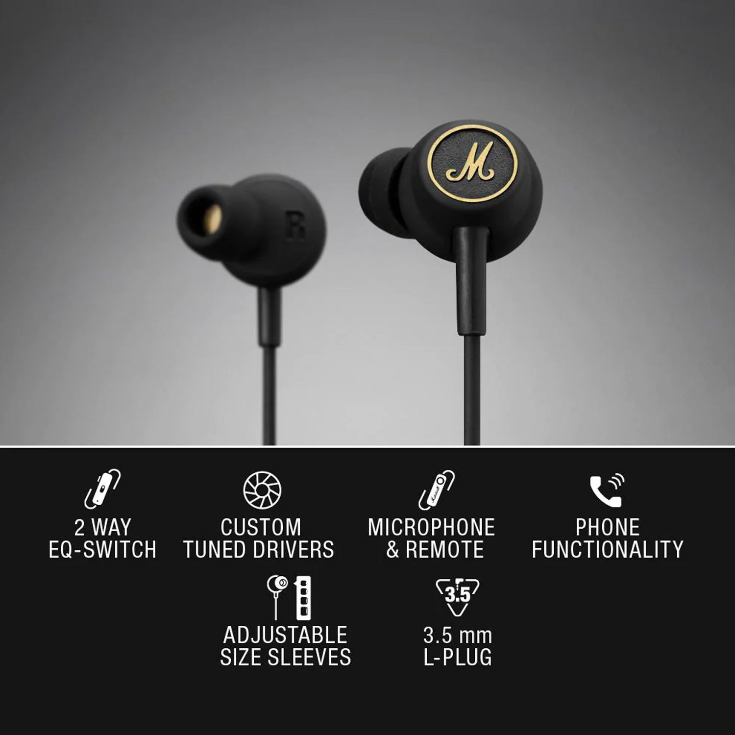 Switch with EQ Earphones Mode Marshall Mode ED In-Ear In-Built Wired