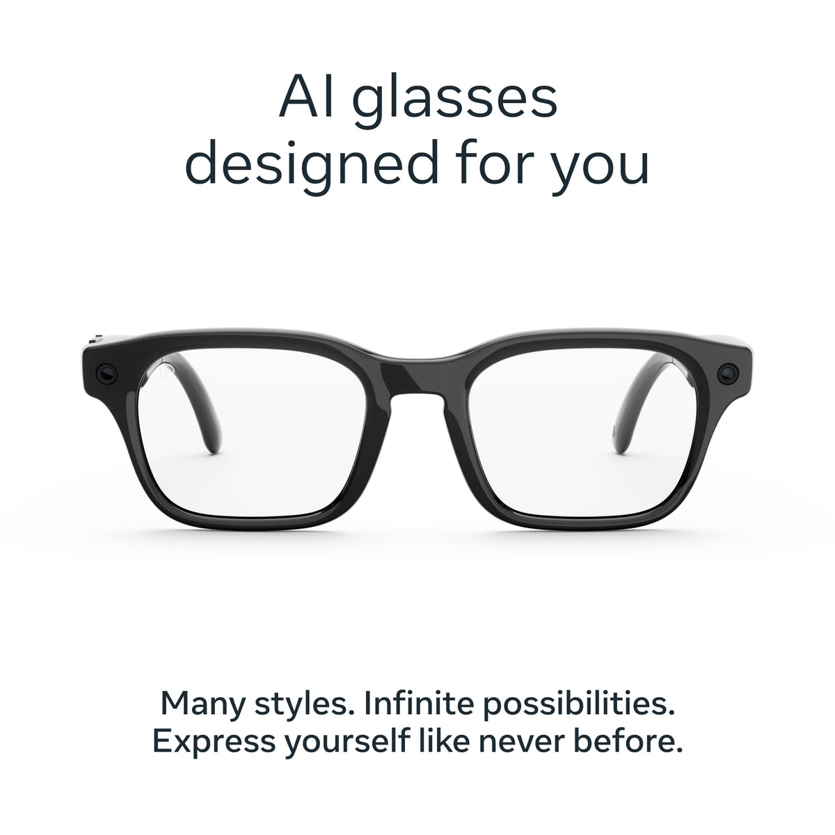[PRE-ORDER] Meta Adventurer AI Glasses | Classic Black with Clear Lens (Ships from 1st Oct)