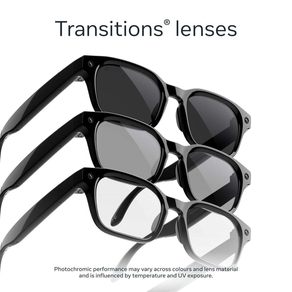 [PRE-ORDER] Meta Adventurer AI Glasses | Classic Black with Clear to Grey Transitions Lens (Ships from 1st Oct