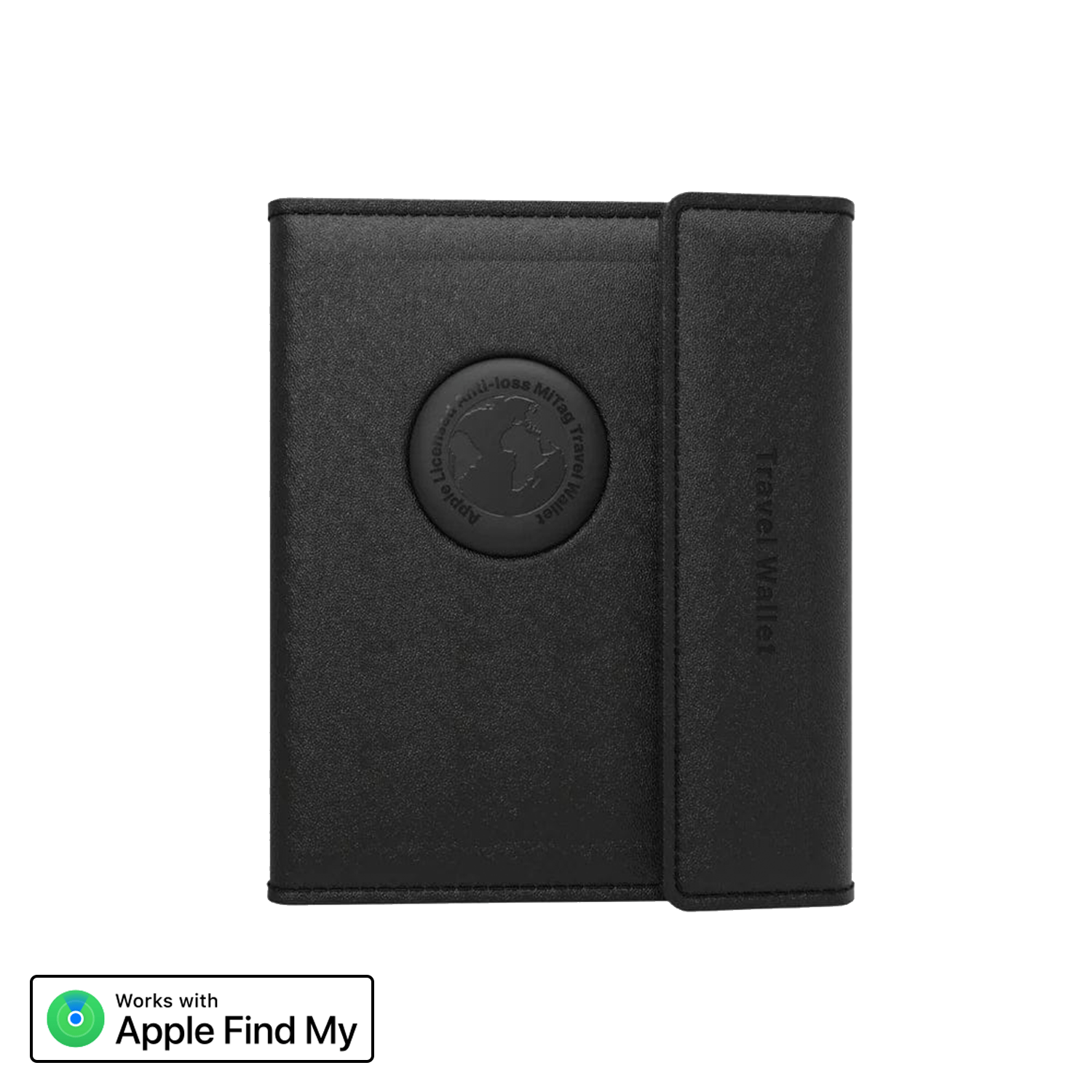 MiLi MiBook Apple MFi Certified MiTag Travel Passport Wallet | Premium Leather Passport Holder with Integrated Bluetooth Tracker Compartment (iOS)