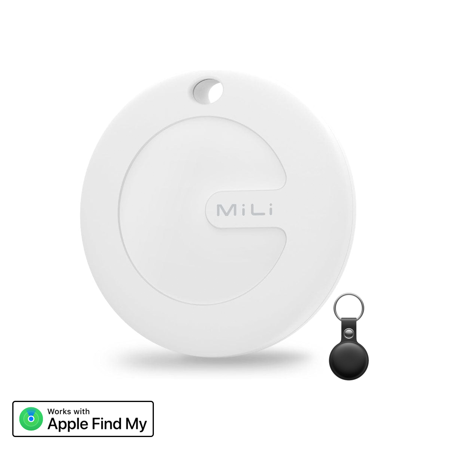 MiLi MiTag Apple MFi Certified Portable Bluetooth Tracker with Holder Case | Key Finder | Luggage Tracker (iOS)