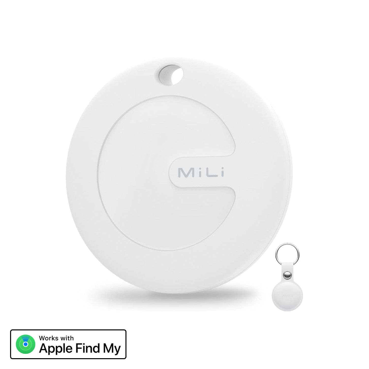 MiLi MiTag Apple MFi Certified Portable Bluetooth Tracker with Holder Case | Key Finder | Luggage Tracker (iOS)