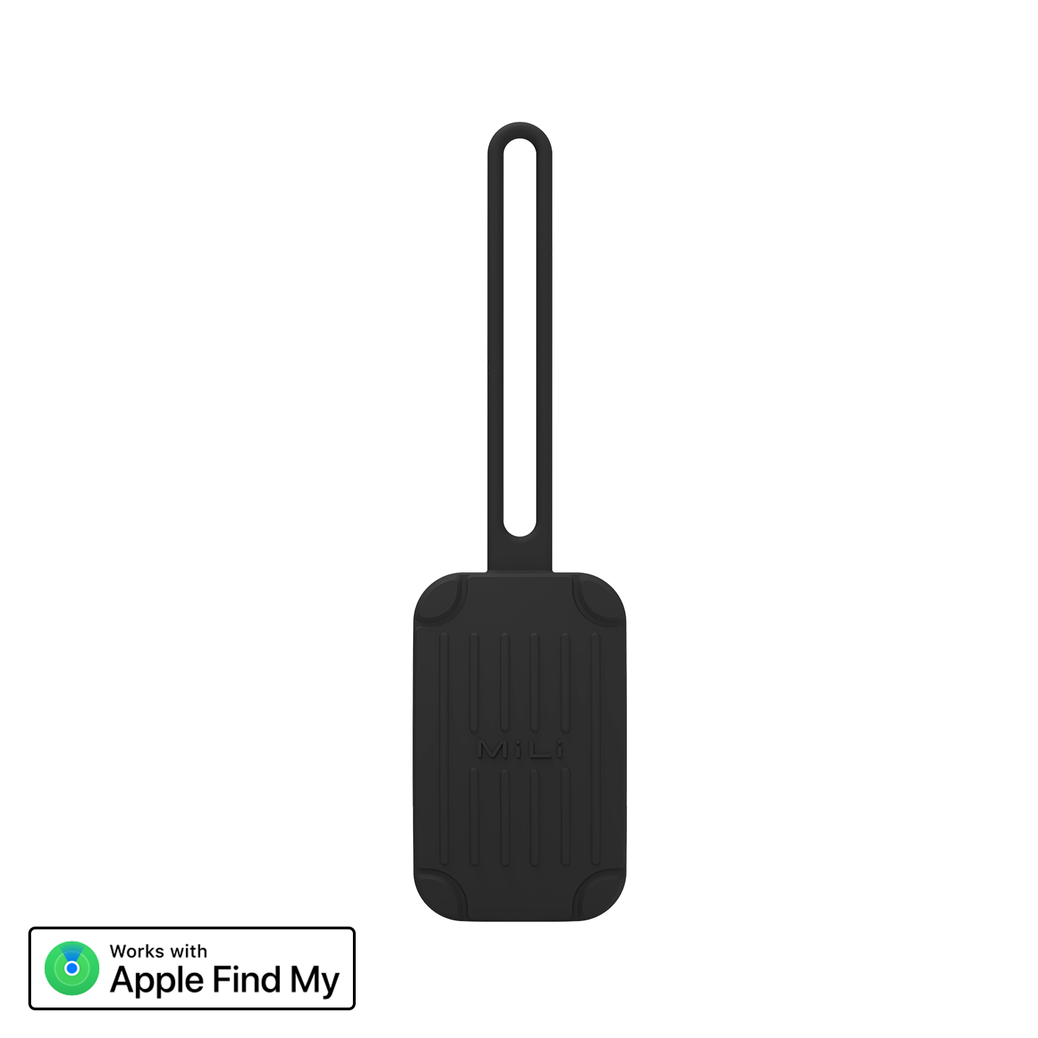 Mili MiTag With Luggage Tag | Durable Silicone Design with Integrated Bluetooth Tracker | Apple MFi Certified (iOS)