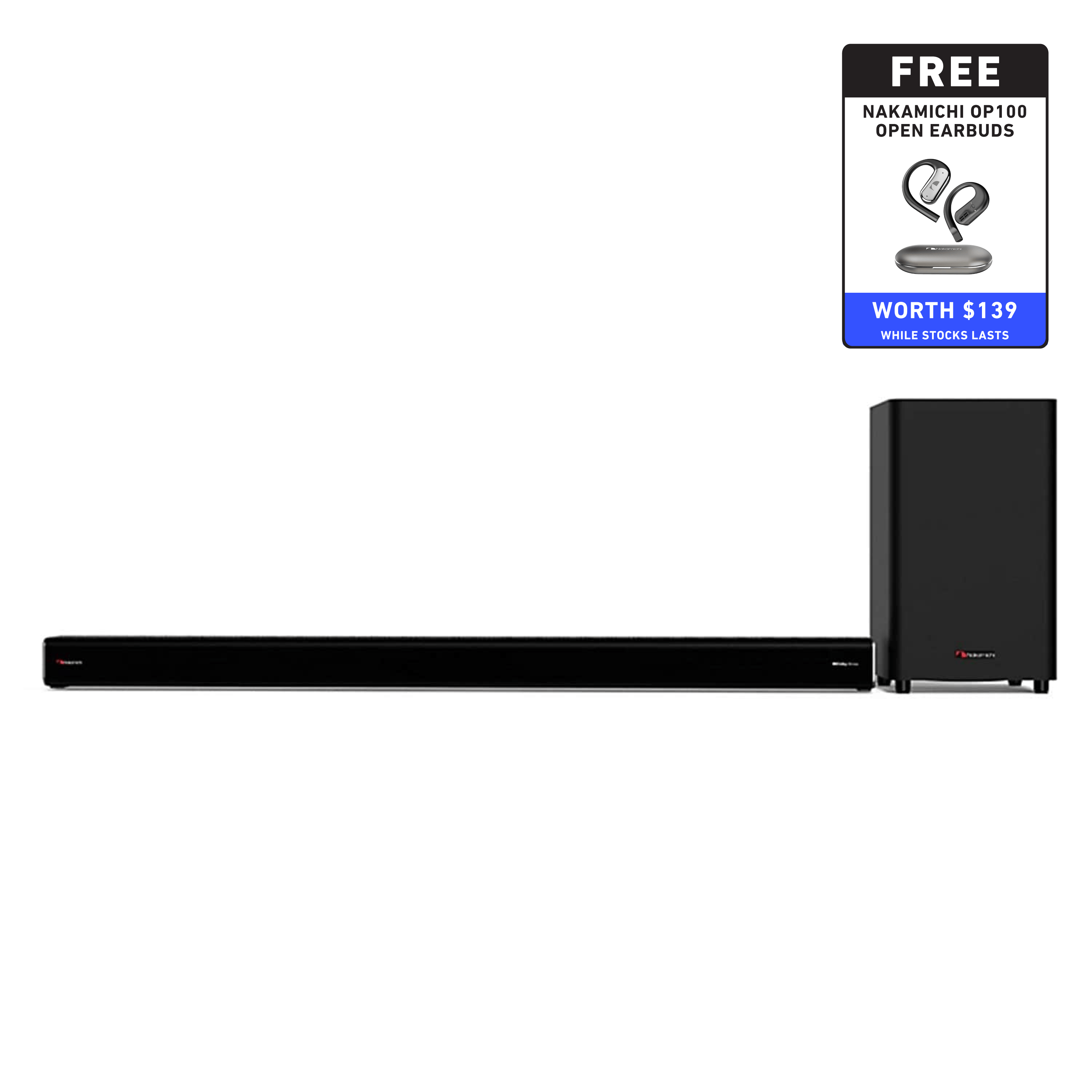 Nakamichi Apollo 520 Bluetooth Soundbar with Subwoofer