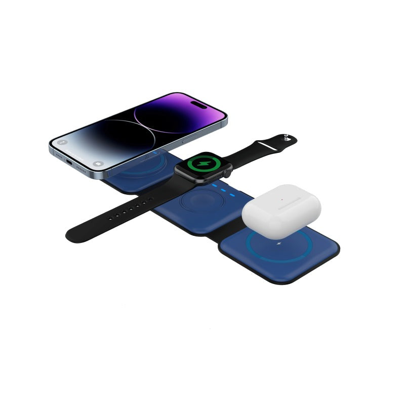 Mazer 3 in 1 MagSafe Foldable Travel Charging Pad