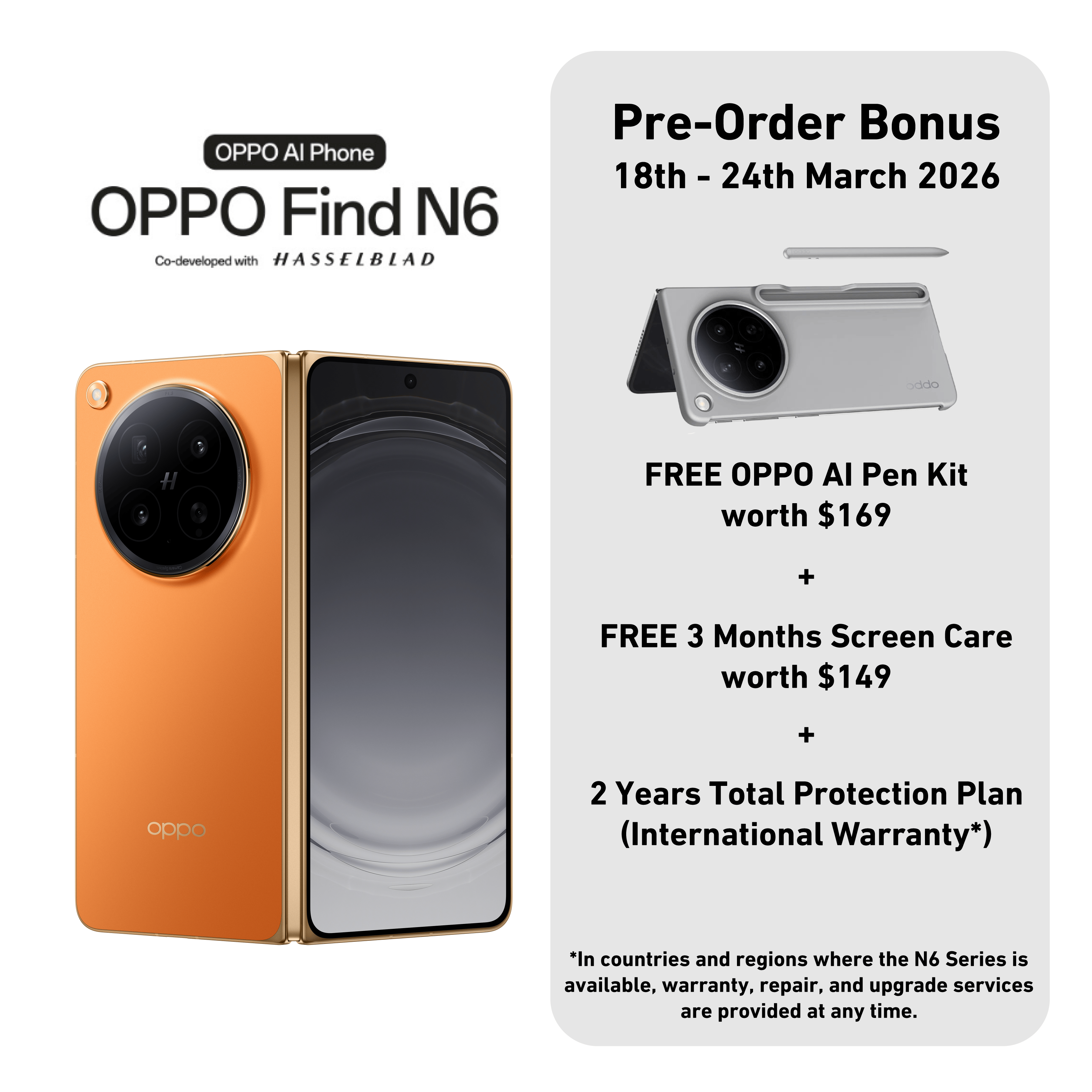 [PRE-ORDER] OPPO Find N6 Smartphone [Ships from 25 Mar 2026]