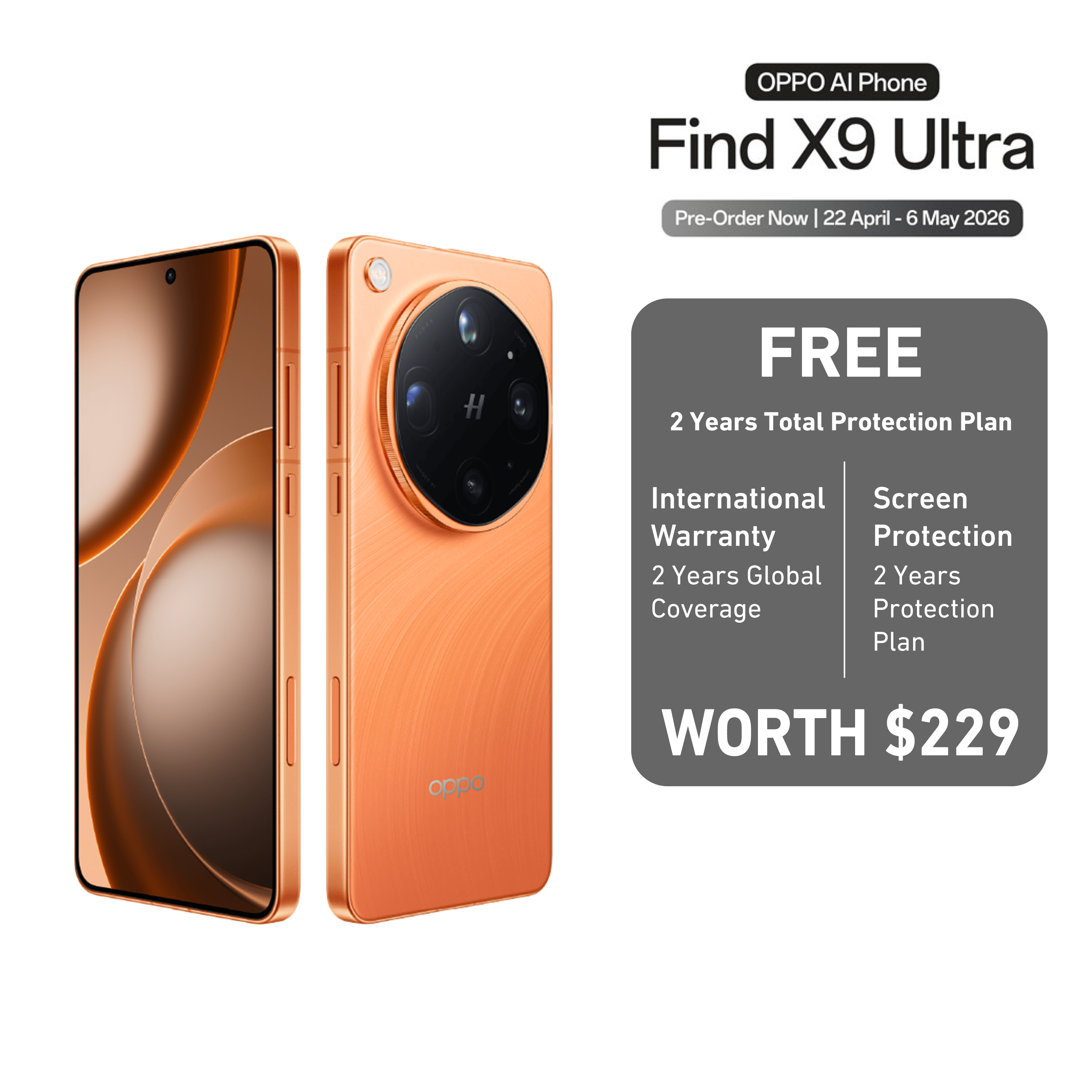 [PRE-ORDER] OPPO Find X9 Ultra Smart Phone (Ships from 20th May)