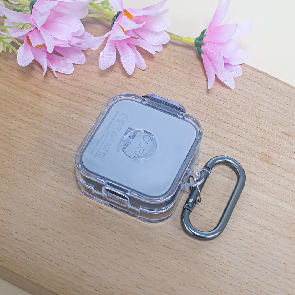 Protective Hard Case with Charging Port Cutout for ŌURA Ring 4 Charging Dock