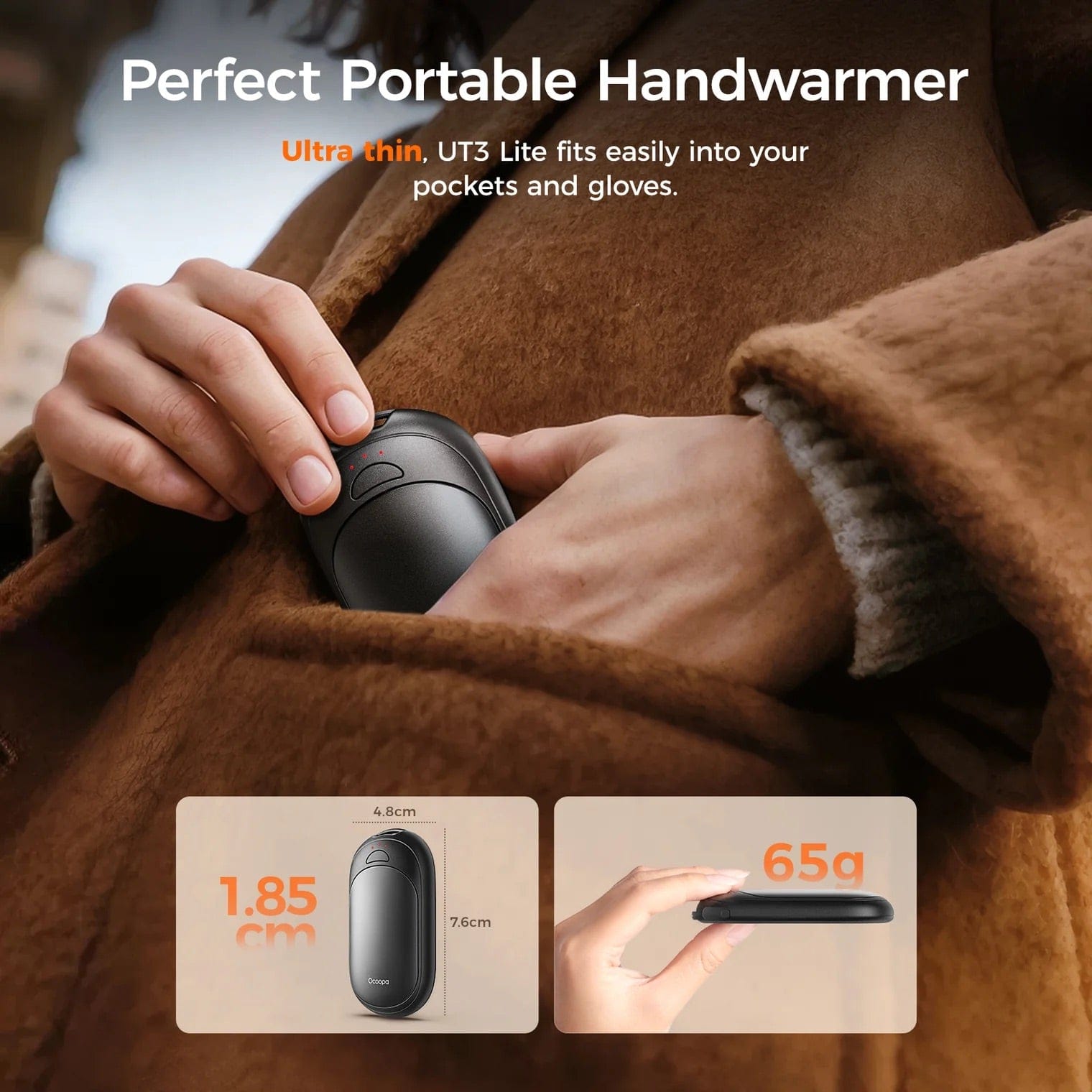 Ocoopa UT3 Lite Plus Magnetic Rechargeable Hand Warmer