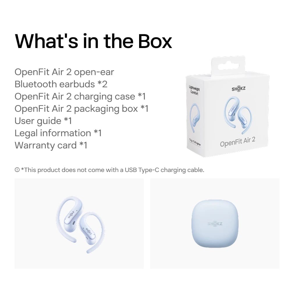 Shokz OpenFit Air 2 Open-Ear True Wireless Earbuds