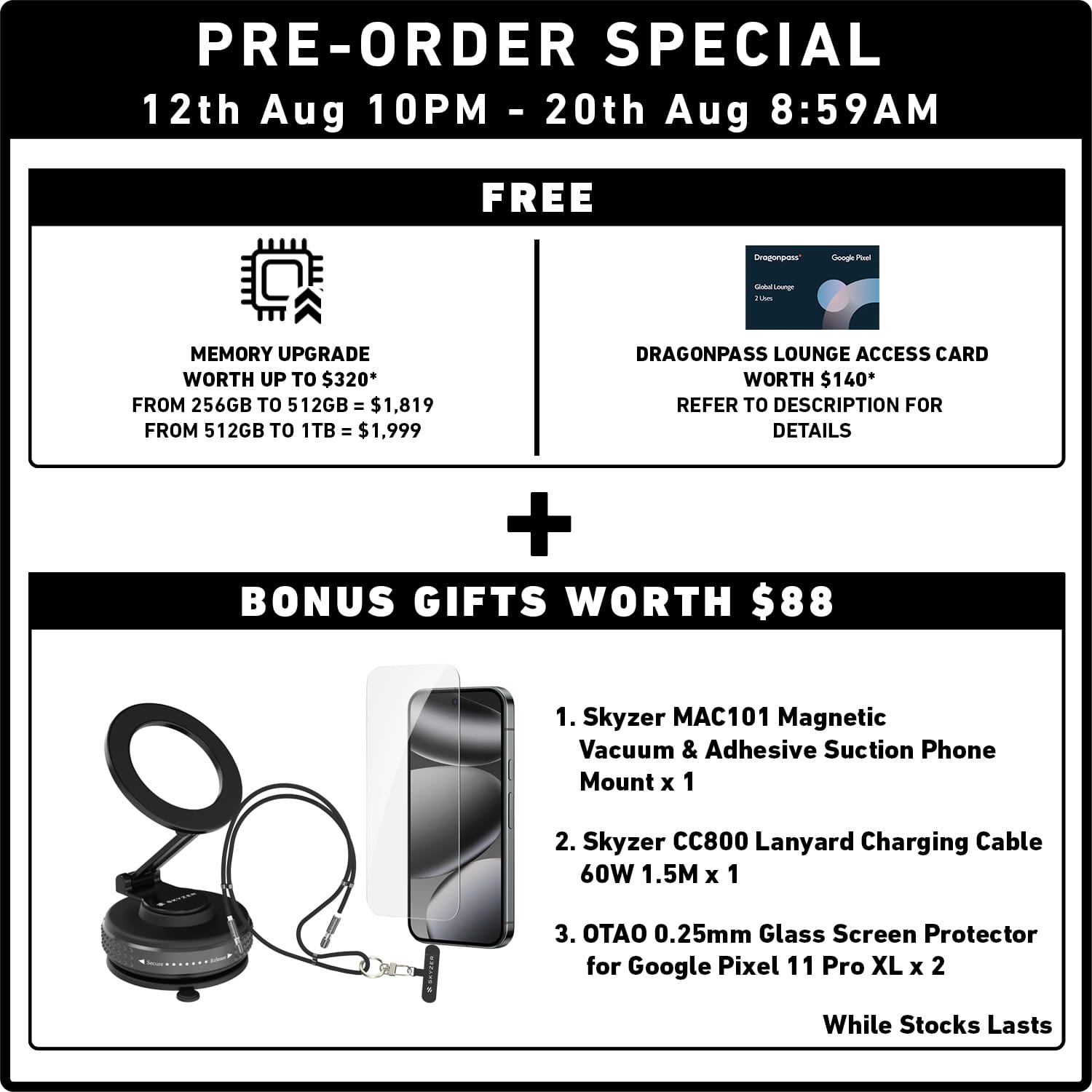[PRE-ORDER] Google Pixel 11 Pro XL Smartphone (Ships from 20th Aug)