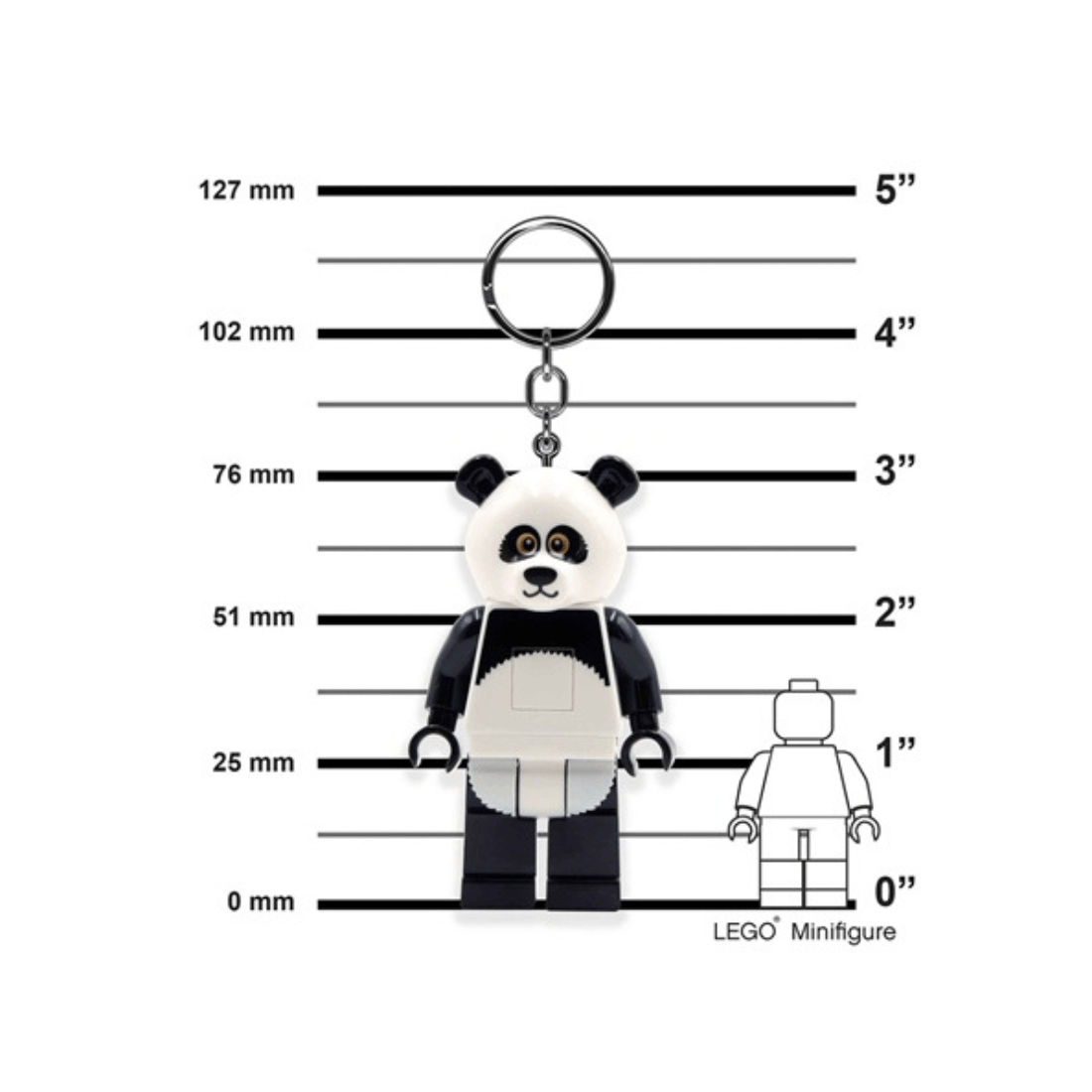 LEGO Minifigures Panda Guy Keychain Light