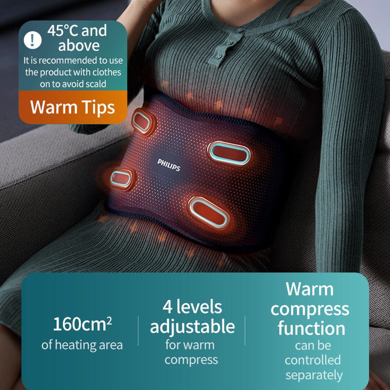 Philips PPM4721 Cordless Lower Back Massager with Soothing Heating & Ice Compress