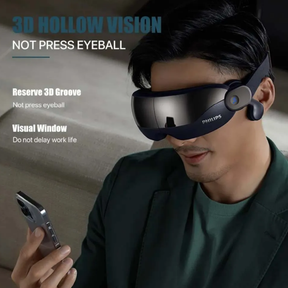 Philips PPM2702 Eye Mask Massager with Bone Conduction Music System & 3D AirBag Massage System