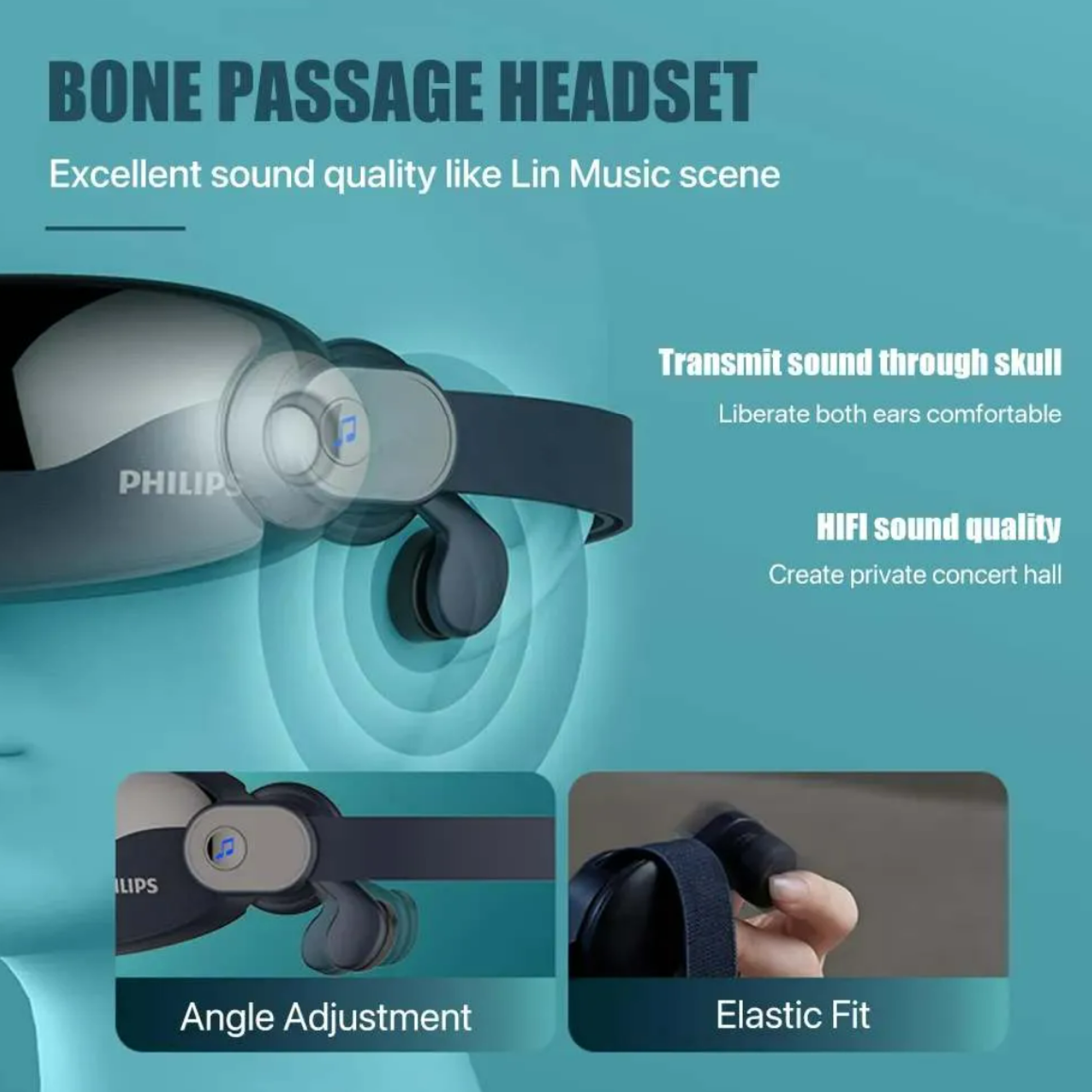 Philips PPM2702 Eye Mask Massager with Bone Conduction Music System & 3D AirBag Massage System