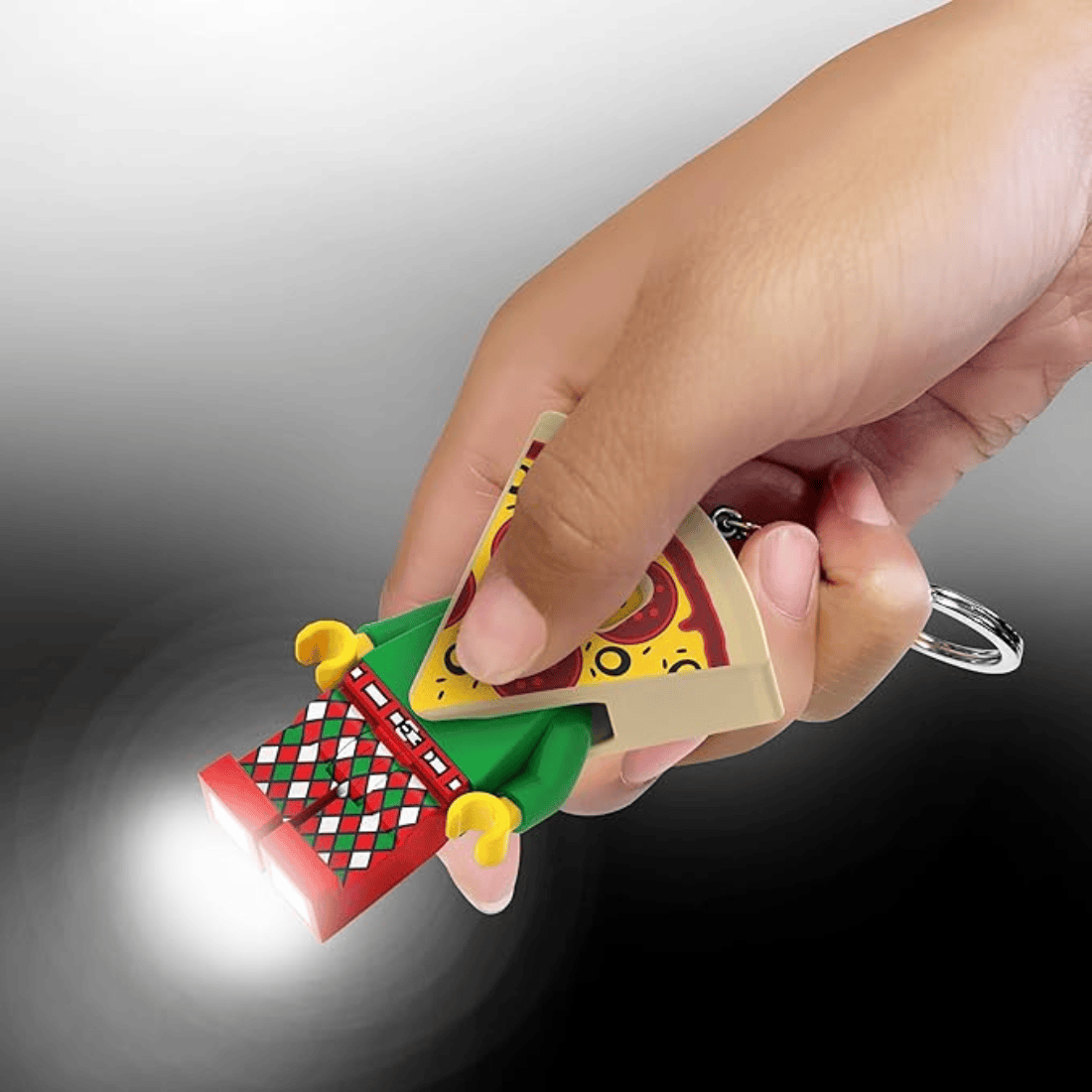 LEGO Iconic Pizza Guy Keychain Light
