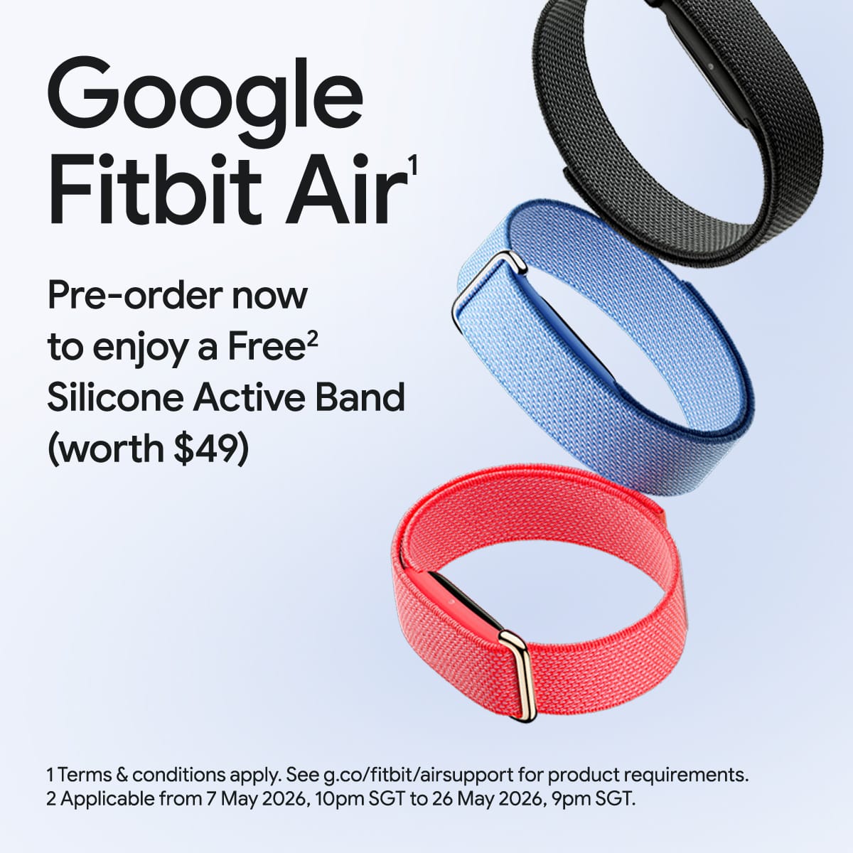 [PRE-ORDER] Google Fitbit Air Fitness Tracker (Ships from 28th May)