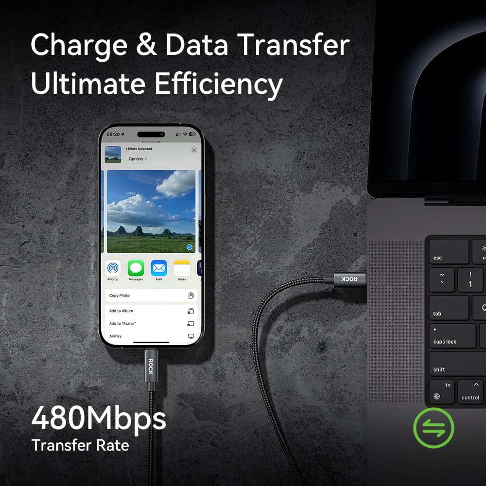 ROCK Z28 Metal Weaved Fast Charging Data Cable