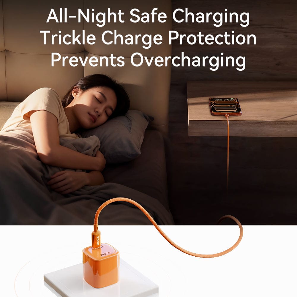 ROCK T89 GaN PD 60W Charger With Type-C Fast Charging Cable