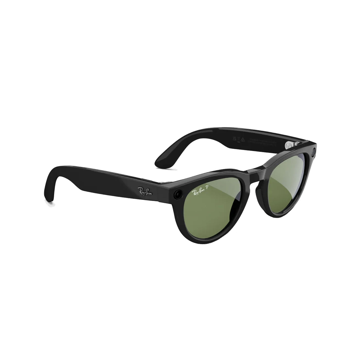 Ray-ban Meta Skyler Smart Glasses | Shiny Black Frame with Polarized Green Lens