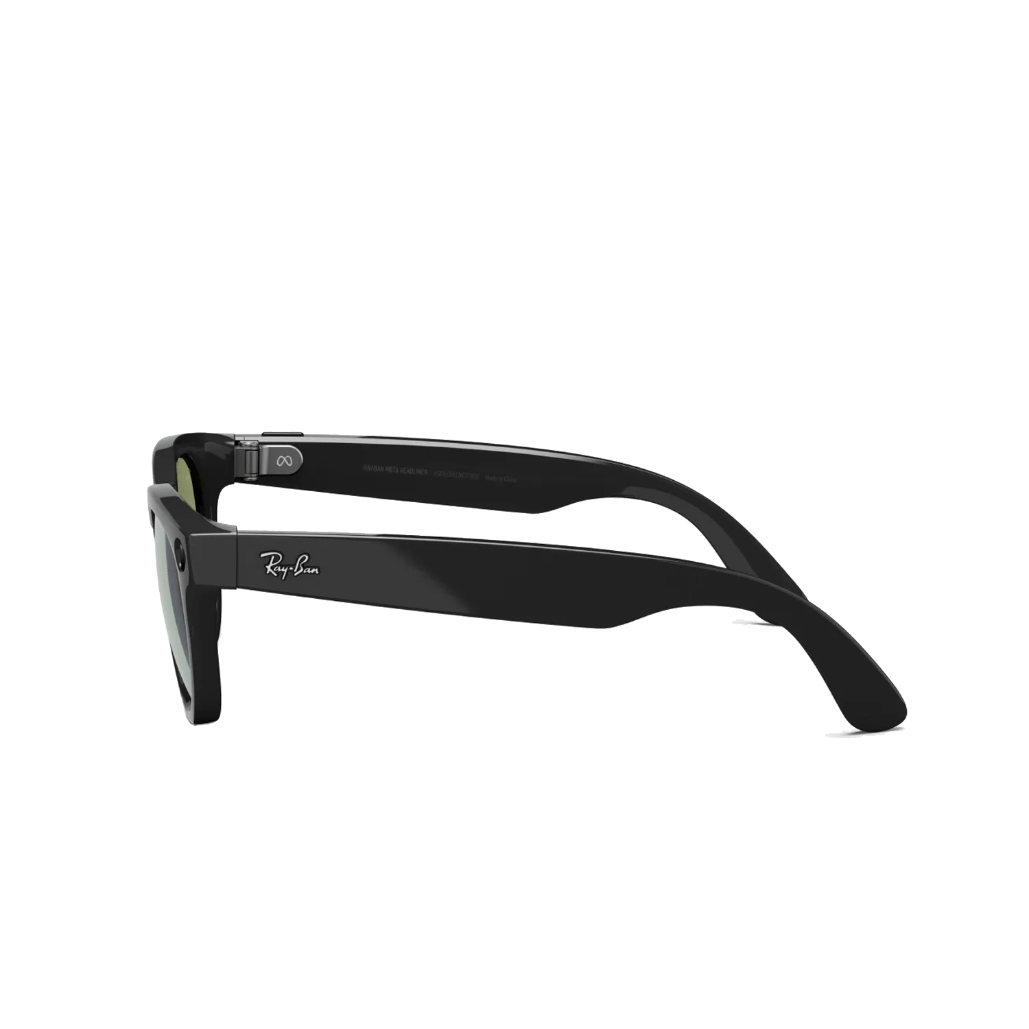 Ray-ban Meta Skyler Smart Glasses | Shiny Black Frame with Polarized Green Lens