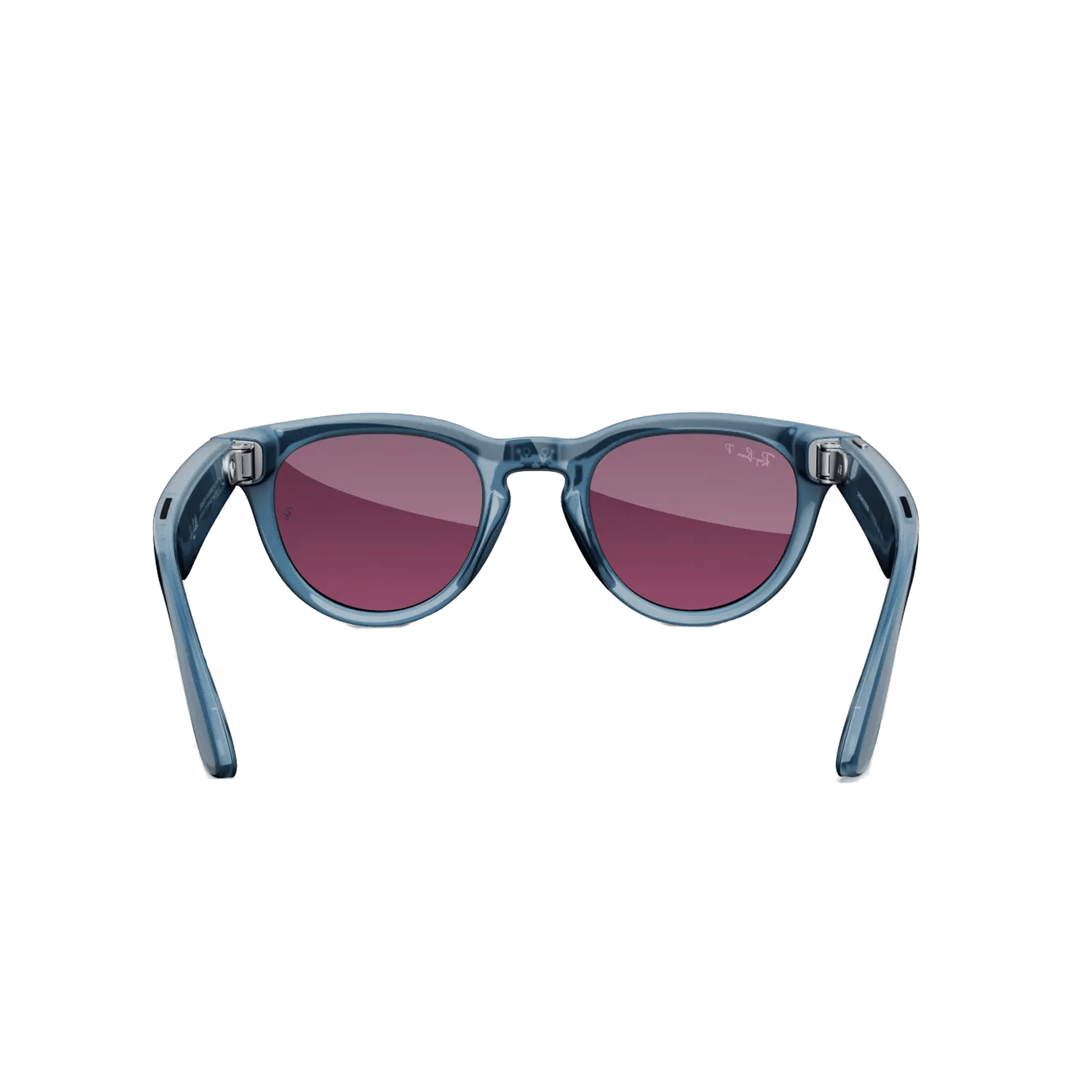 Ray-ban Meta Headliner Smart Glasses | Shiny Jeans Transparent Frame with Polarized Dusty Red Lens