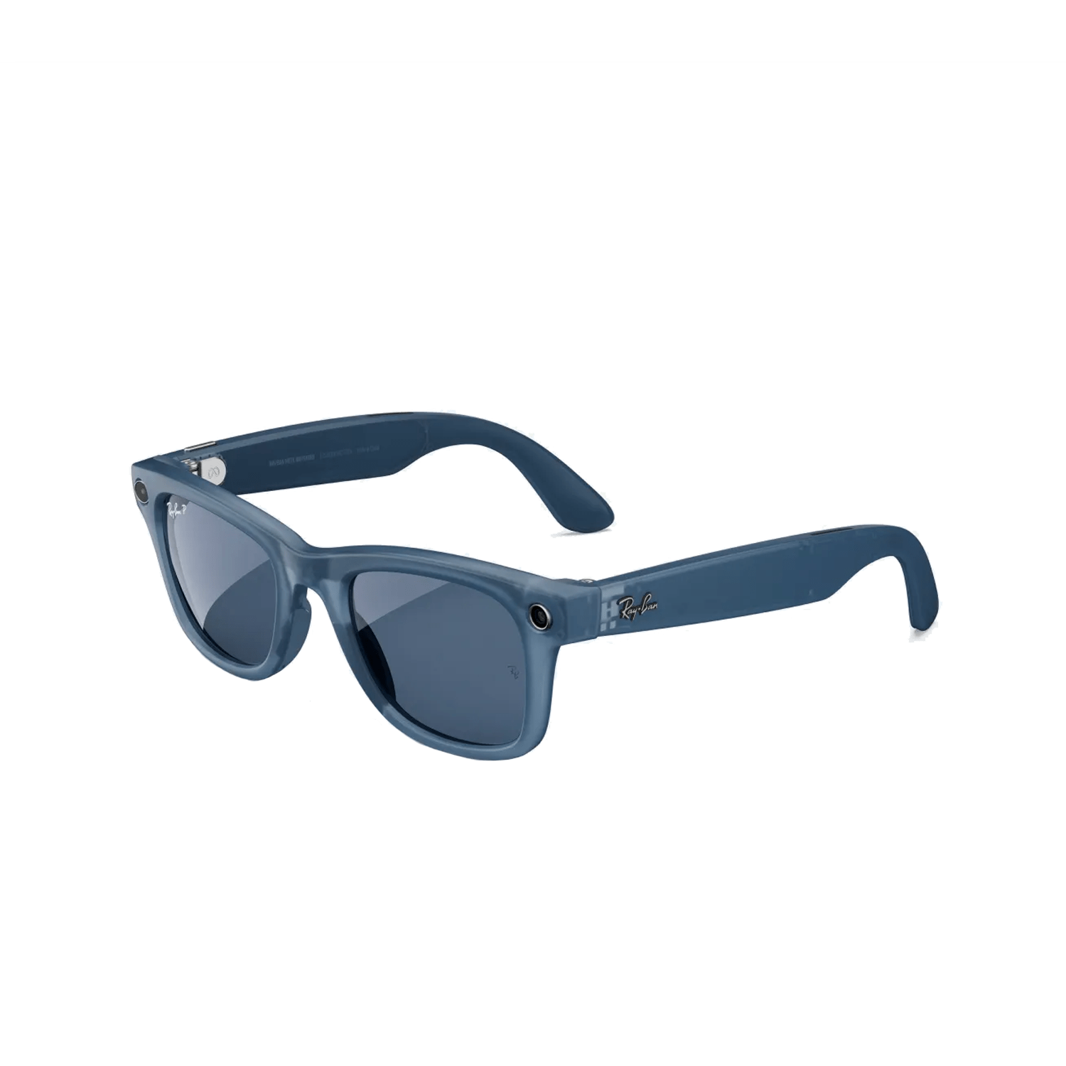 Ray-ban Meta Wayfarer Smart Glasses | Matte Jeans Transparent Frame with Polarized Dusty Blue Lens