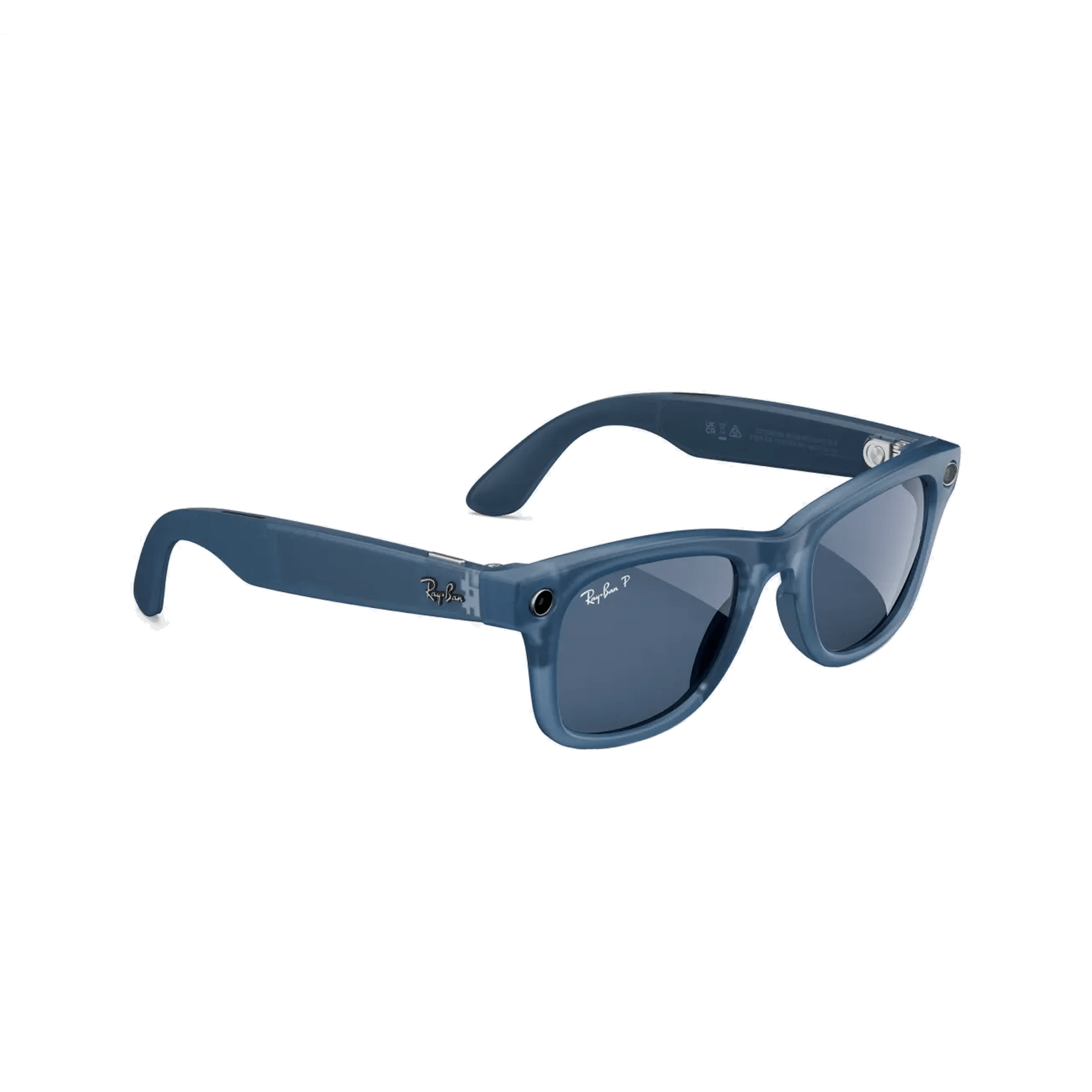 Ray-ban Meta Wayfarer Smart Glasses | Matte Jeans Transparent Frame with Polarized Dusty Blue Lens