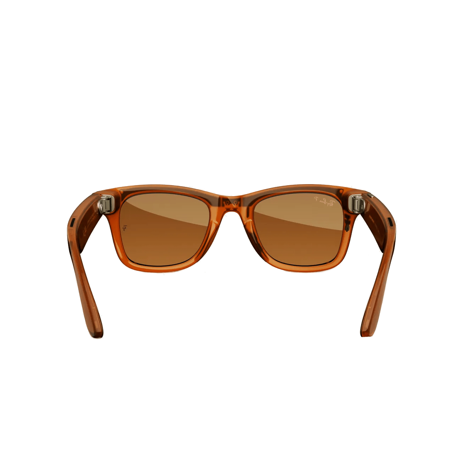Ray-ban Meta Wayfarer Smart Glasses | Shiny Caramel Transparent Frame with Polarized Brown Lens