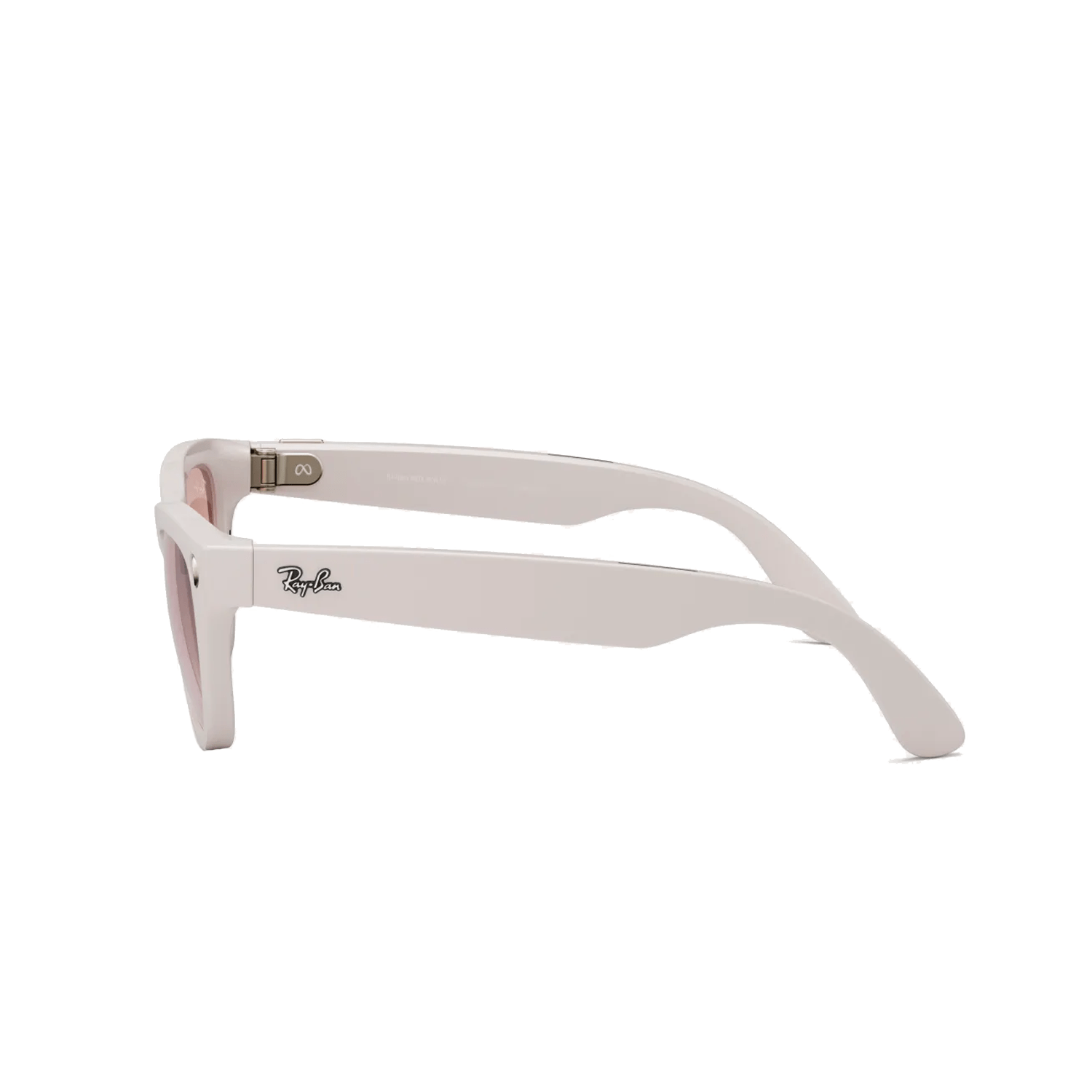 Ray-ban Meta Skyler Smart Glasses | Shiny Chalky Gray Frame with Gradient Cinnamon Pink Lens