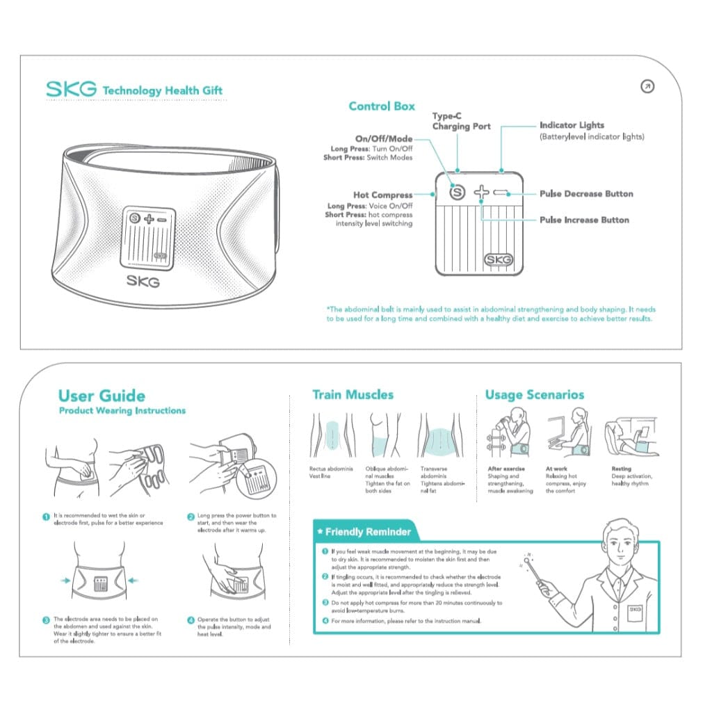 SKG GS300 Core Sculpting Belt
