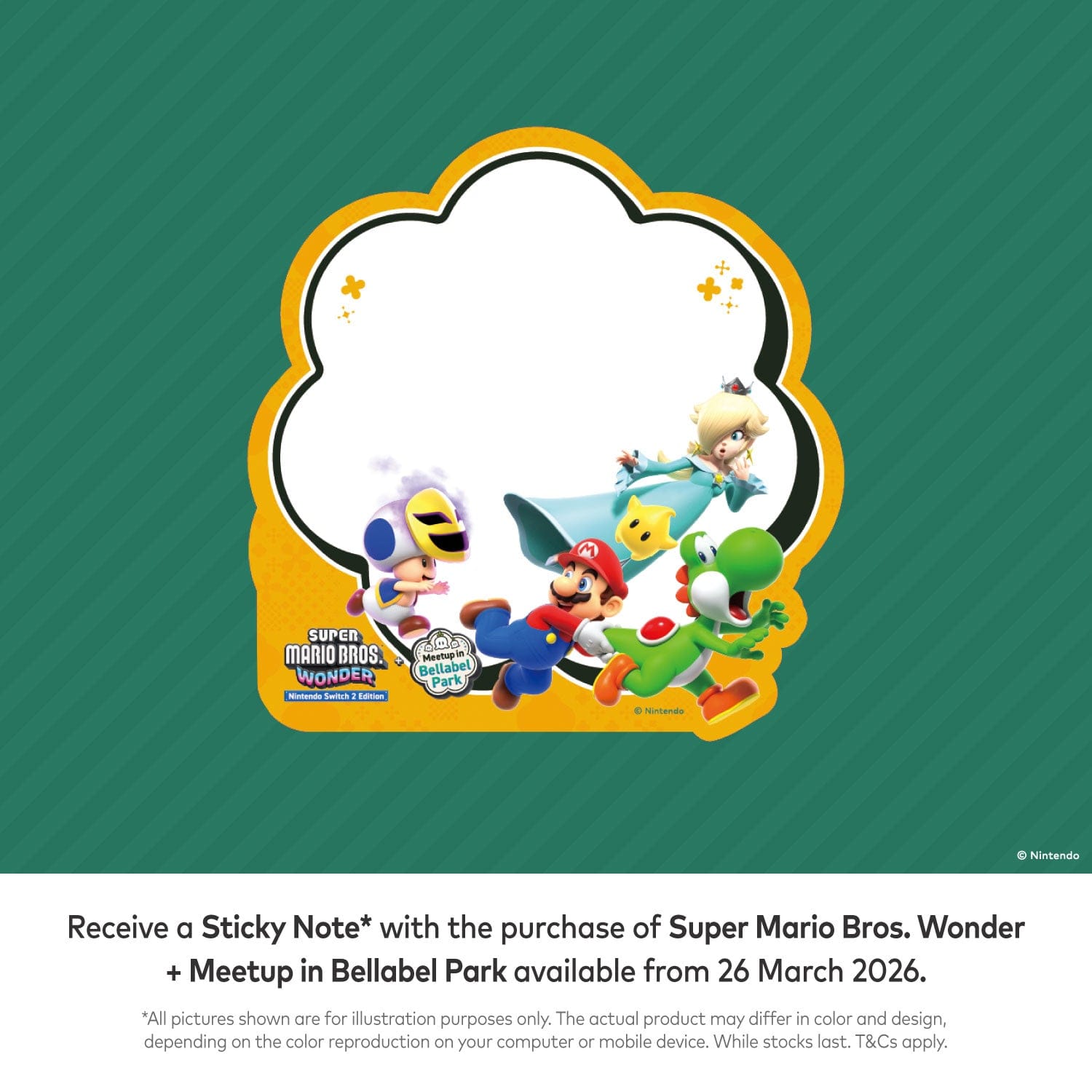 Free Super Mario Bros. Wonder + Meetup in Bellabel Park - Sticky Notes