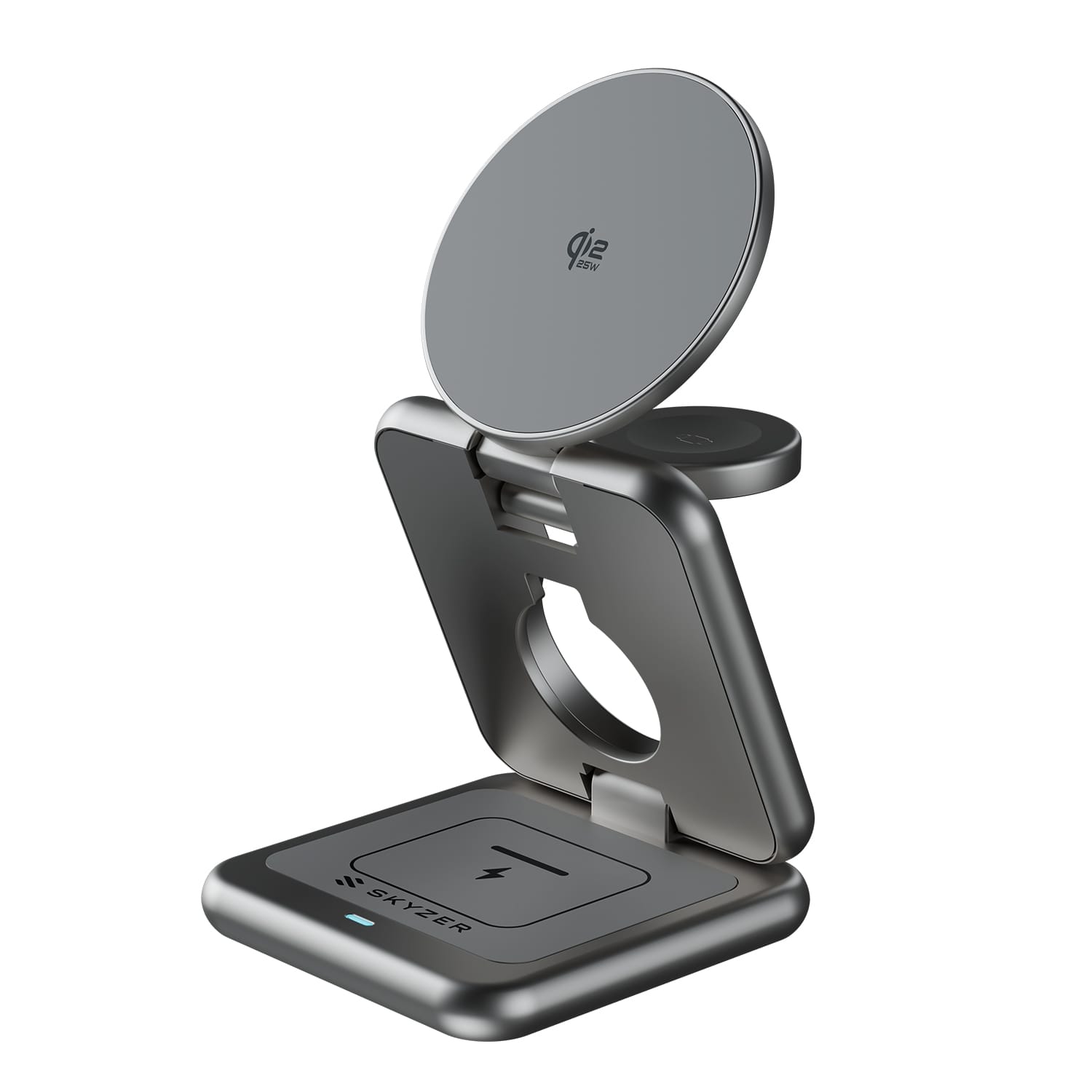 SKYZER SZCC617GY | Qi2.2 25W 3-in-1 Foldable Wireless Charger