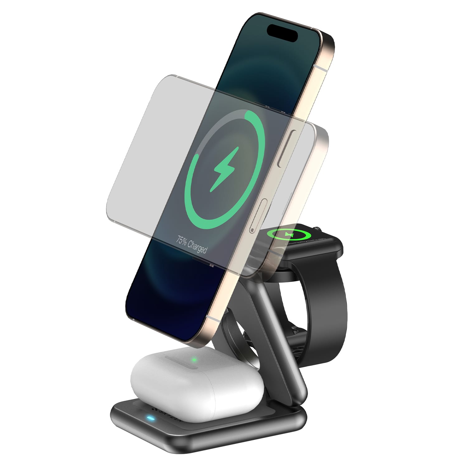 SKYZER SZCC617GY | Qi2.2 25W 3-in-1 Foldable Wireless Charger