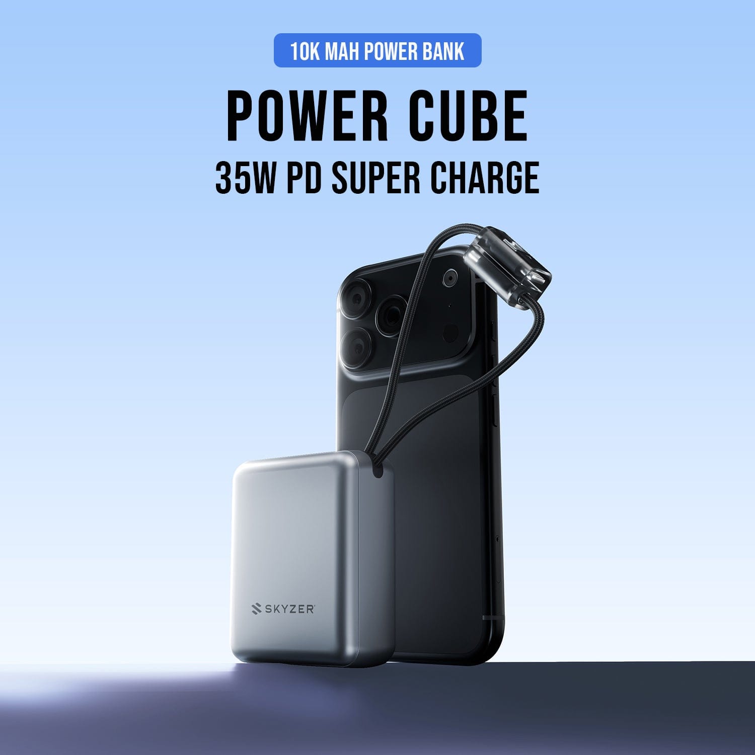 Skyzer PB256 [CCC-Certified] PowerCube 35W Super Fast Charging 10,000MaH Powerbank